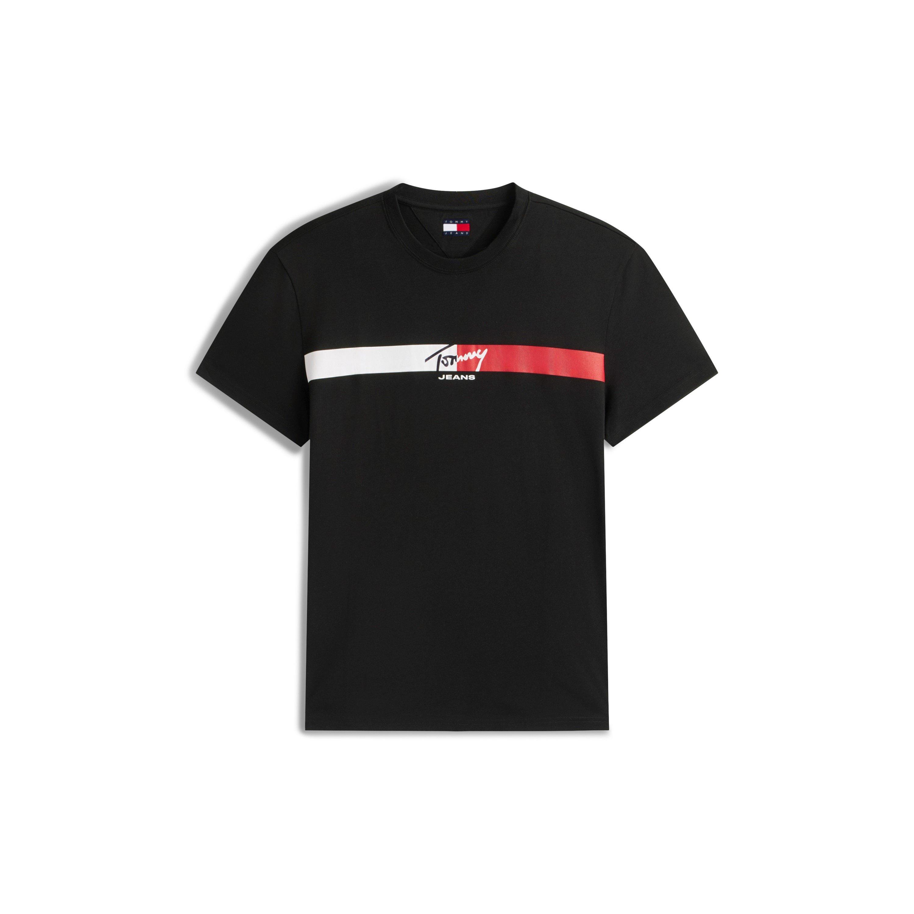 Tommy Jeans Men's Black Tj Signature Strp T Sn62 - XL