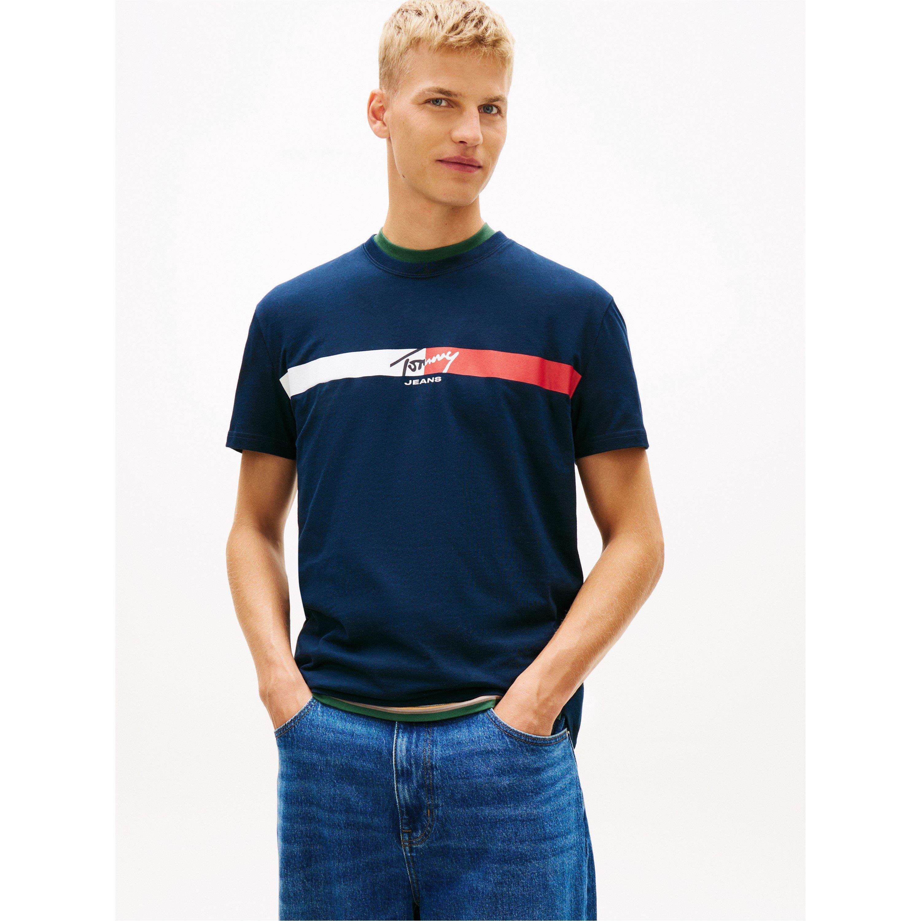 Dark Night Navy - Tommy Jeans - TJ Signature Strp T Sn62 - 2