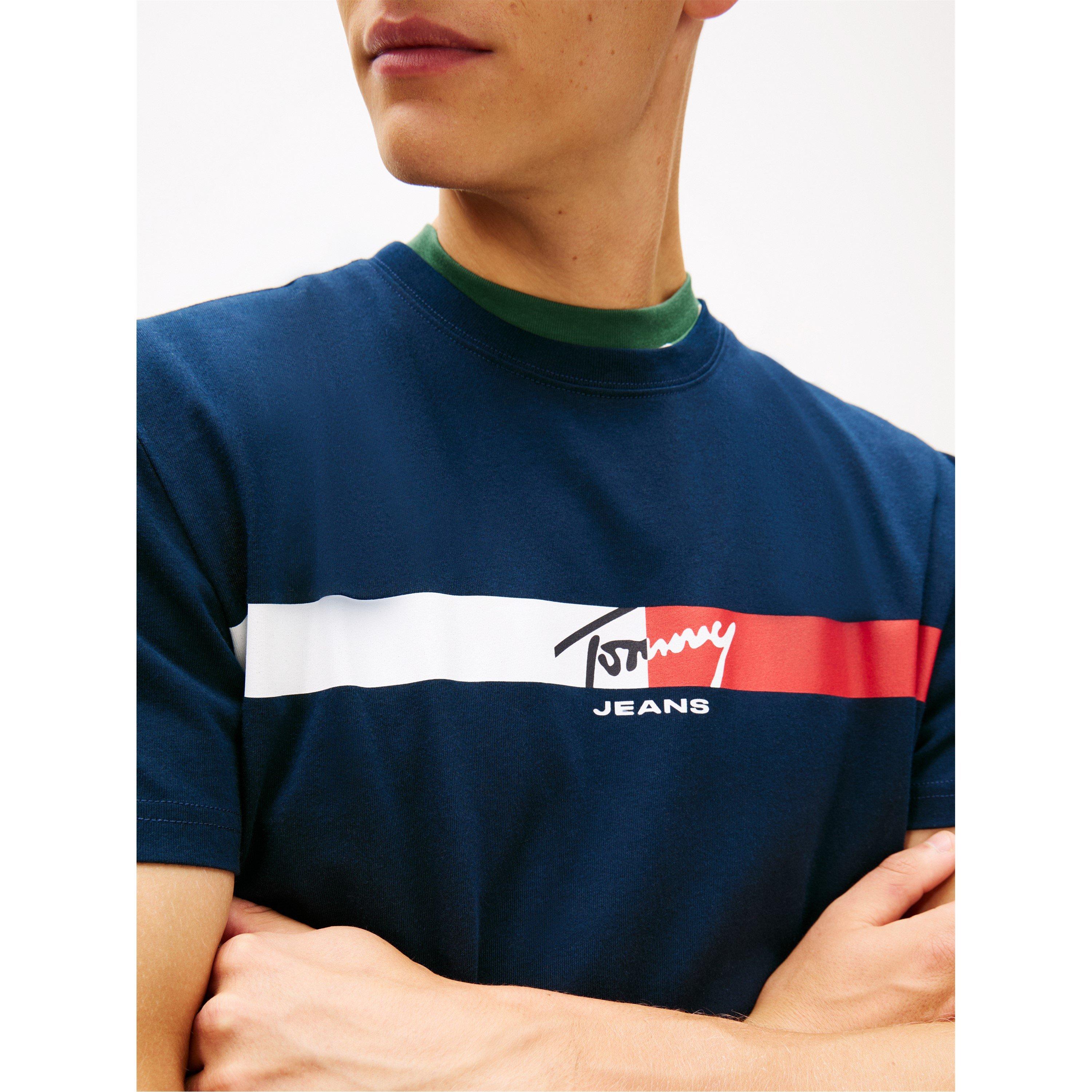 Dark Night Navy - Tommy Jeans - TJ Signature Strp T Sn62 - 3