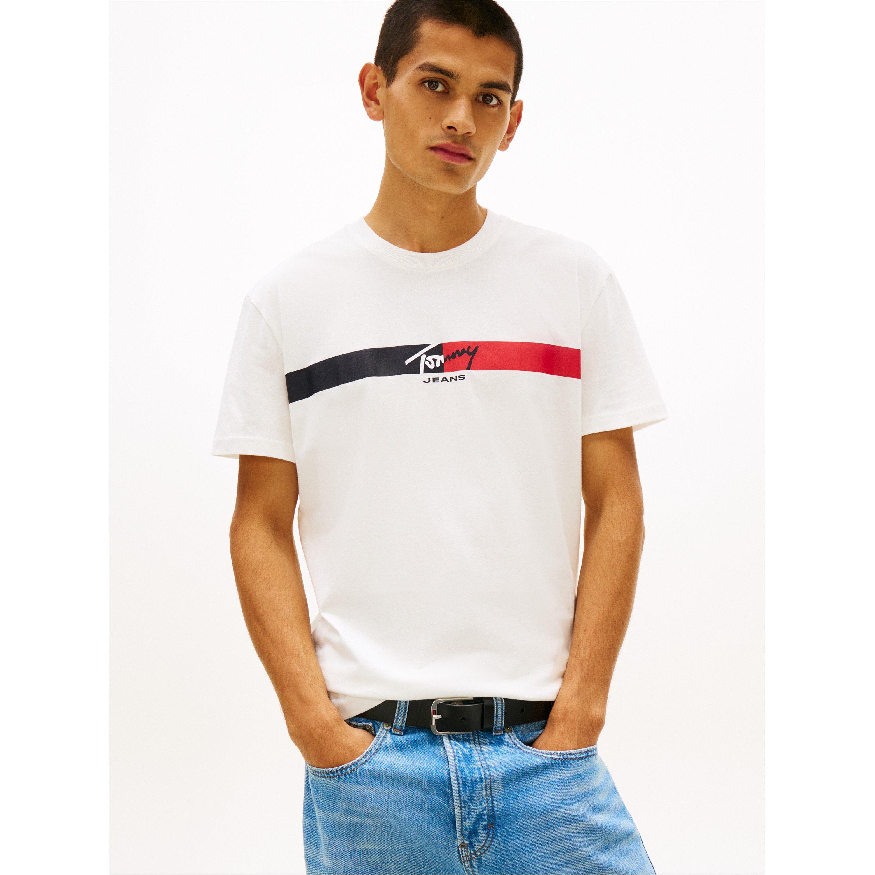 Ecru - Tommy Jeans - TJ Signature Strp T Sn62 - 2