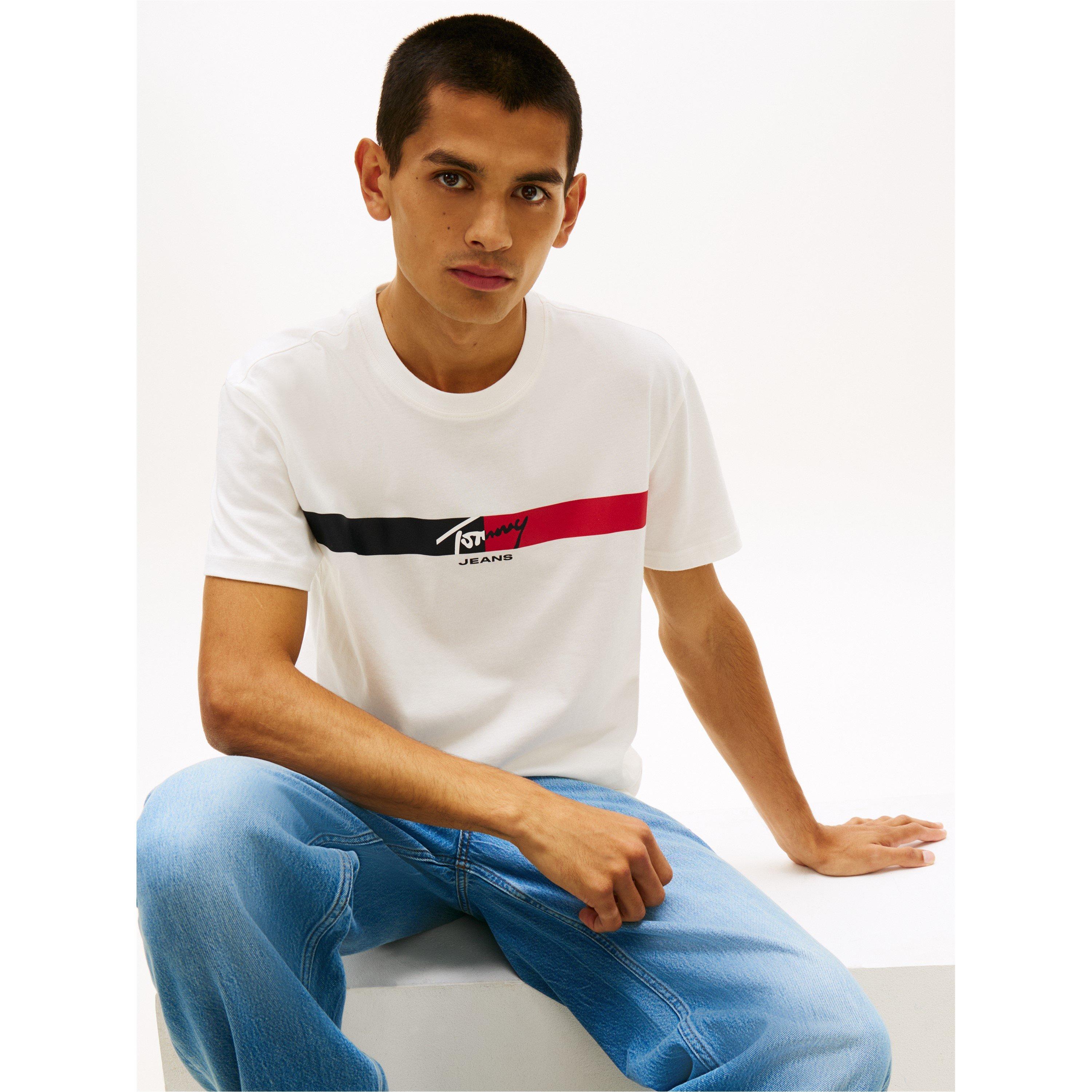 Ecru - Tommy Jeans - TJ Signature Strp T Sn62 - 3