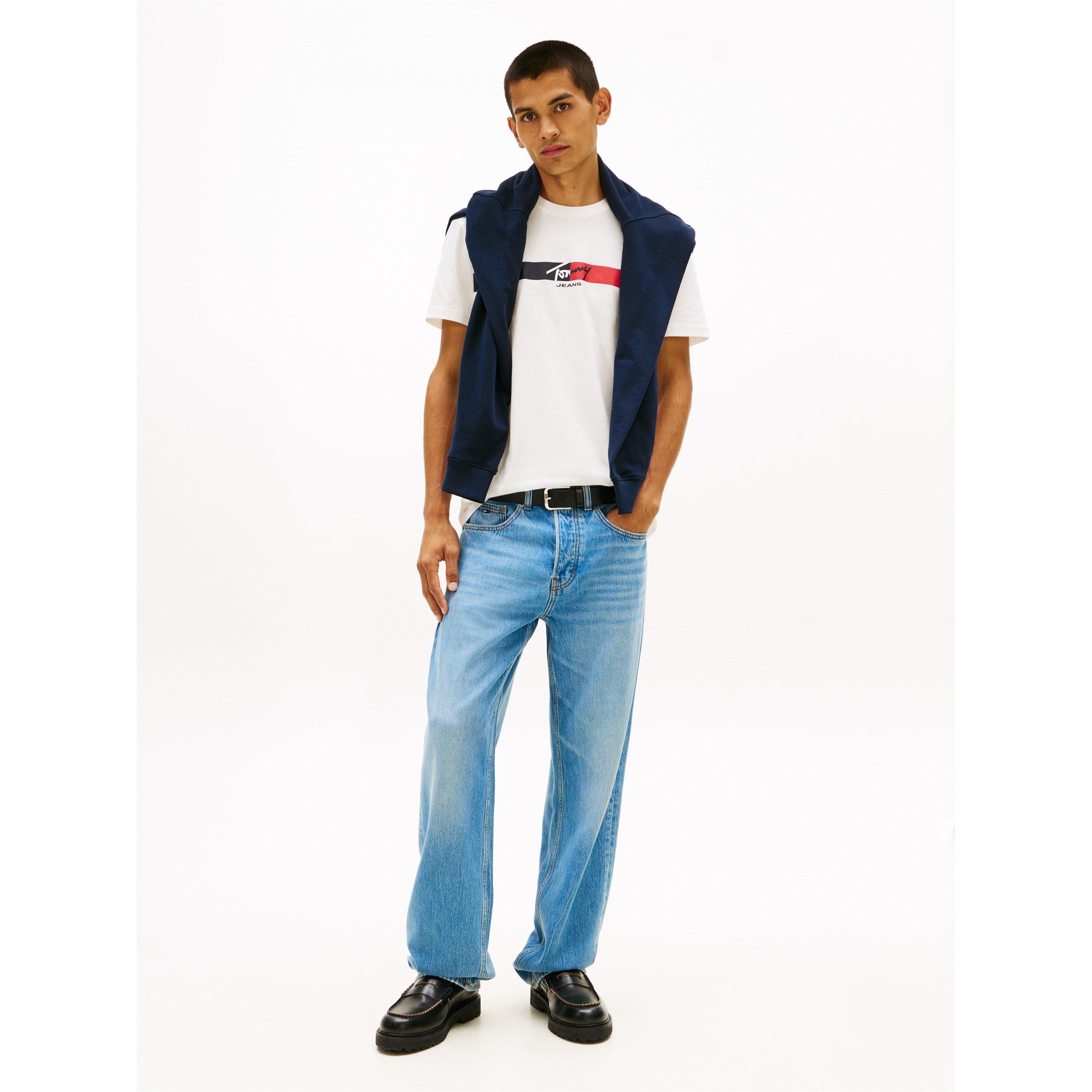 Ecru - Tommy Jeans - TJ Signature Strp T Sn62 - 4