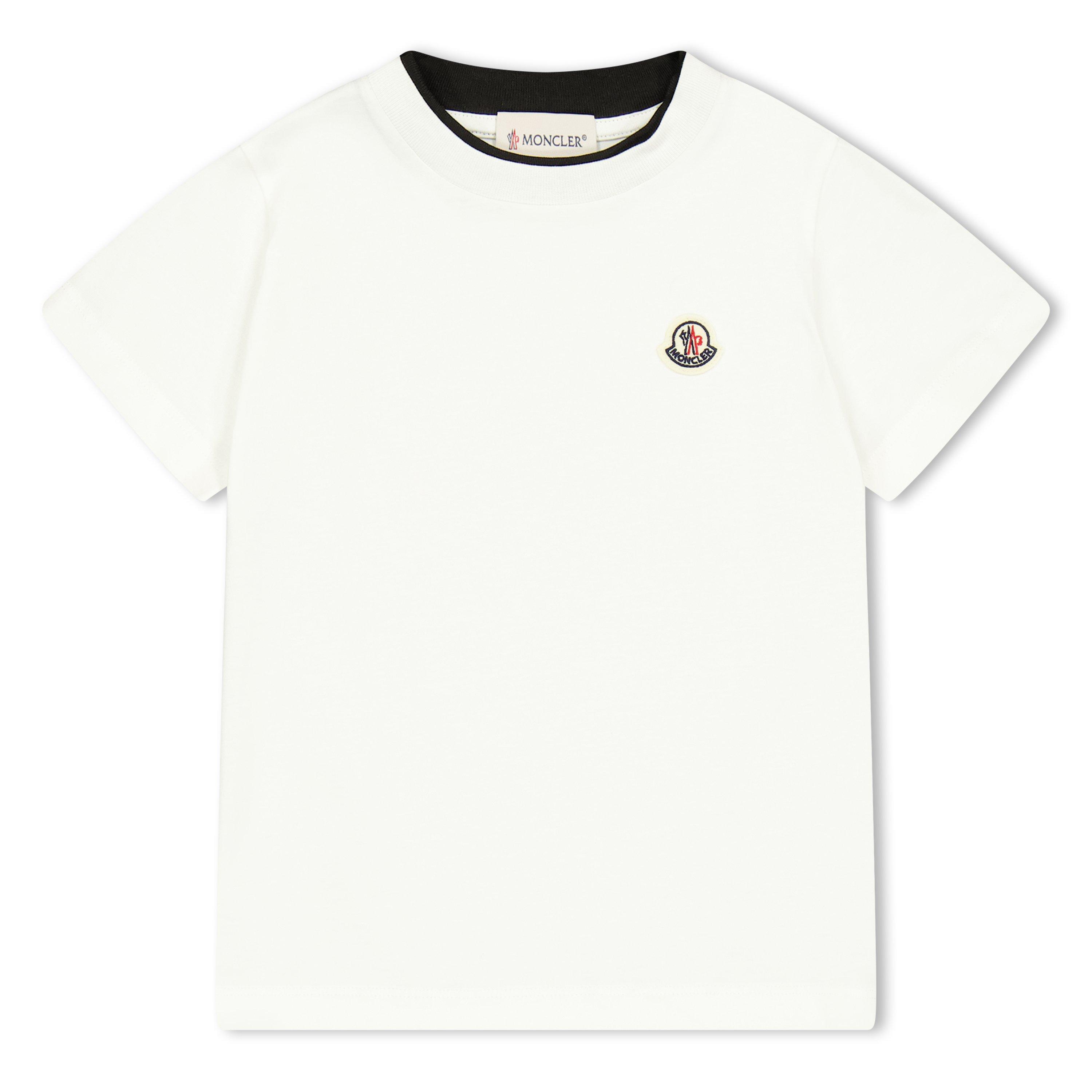 Moncler Moncler Logo Tee Jn64 - White 034 - Size 4Y