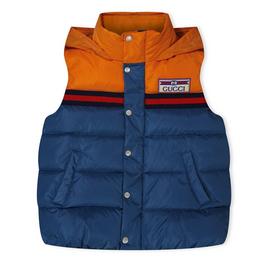 Gucci Logo Patch Padded Gilet Juniors