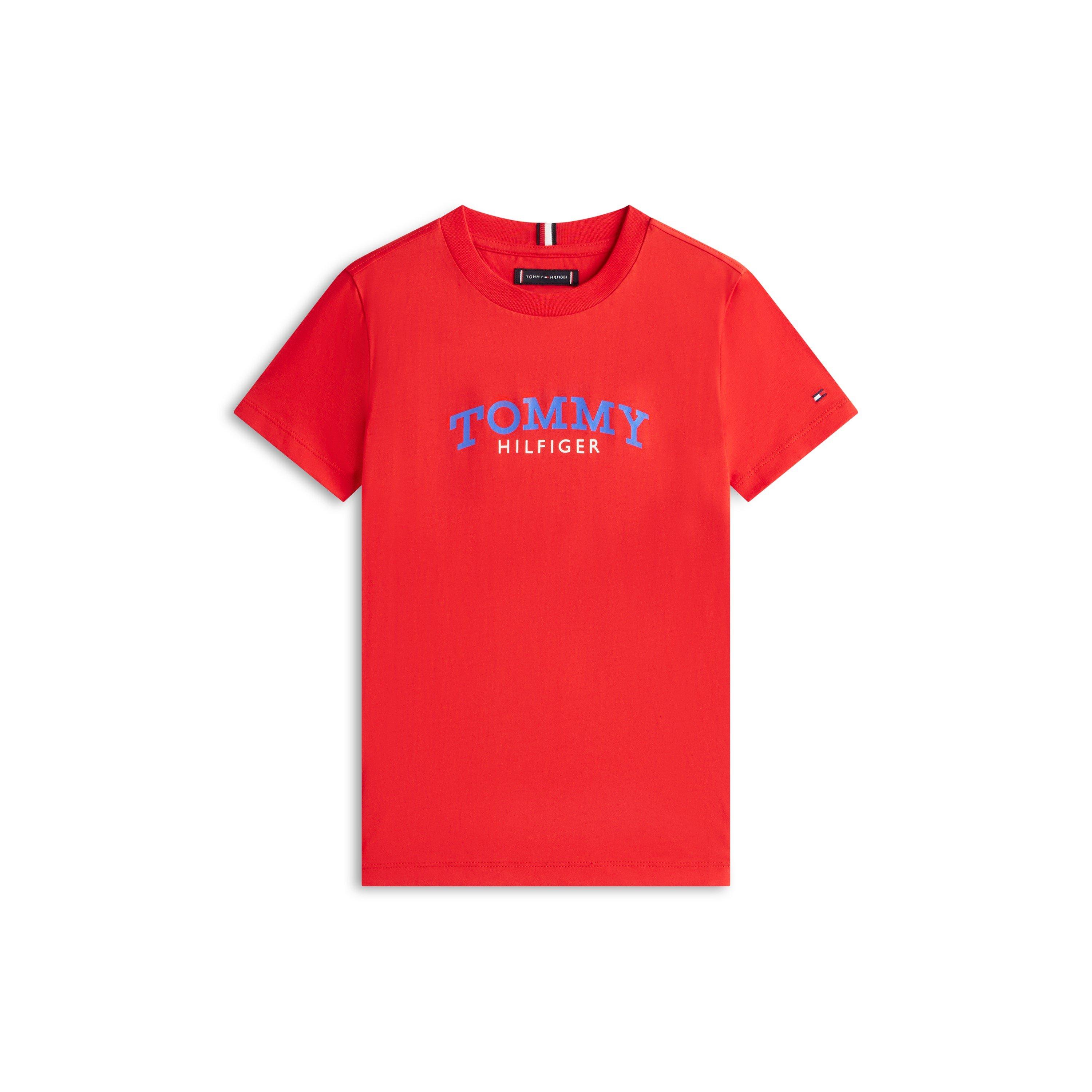 Tommy Hilfiger Boys Kids' Mono T-Shirt - Rapid Red - 8Y