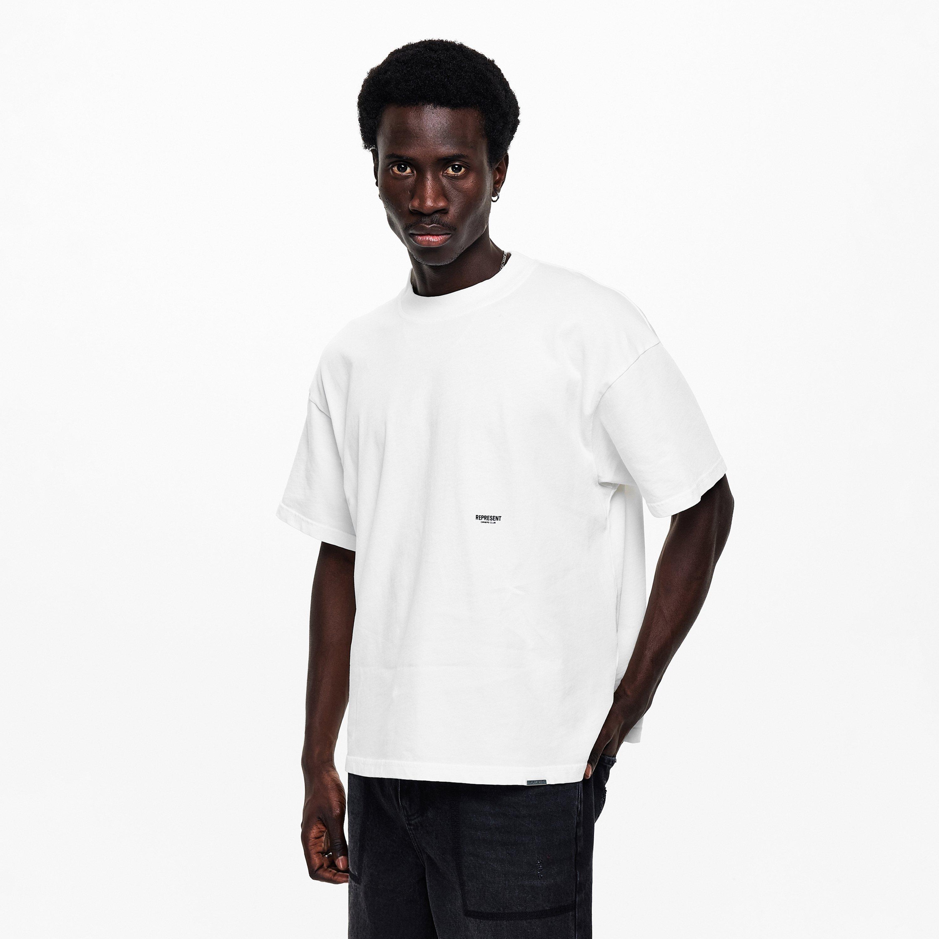 Flat White - Represent - Men's Oversized T-Shirt - 3