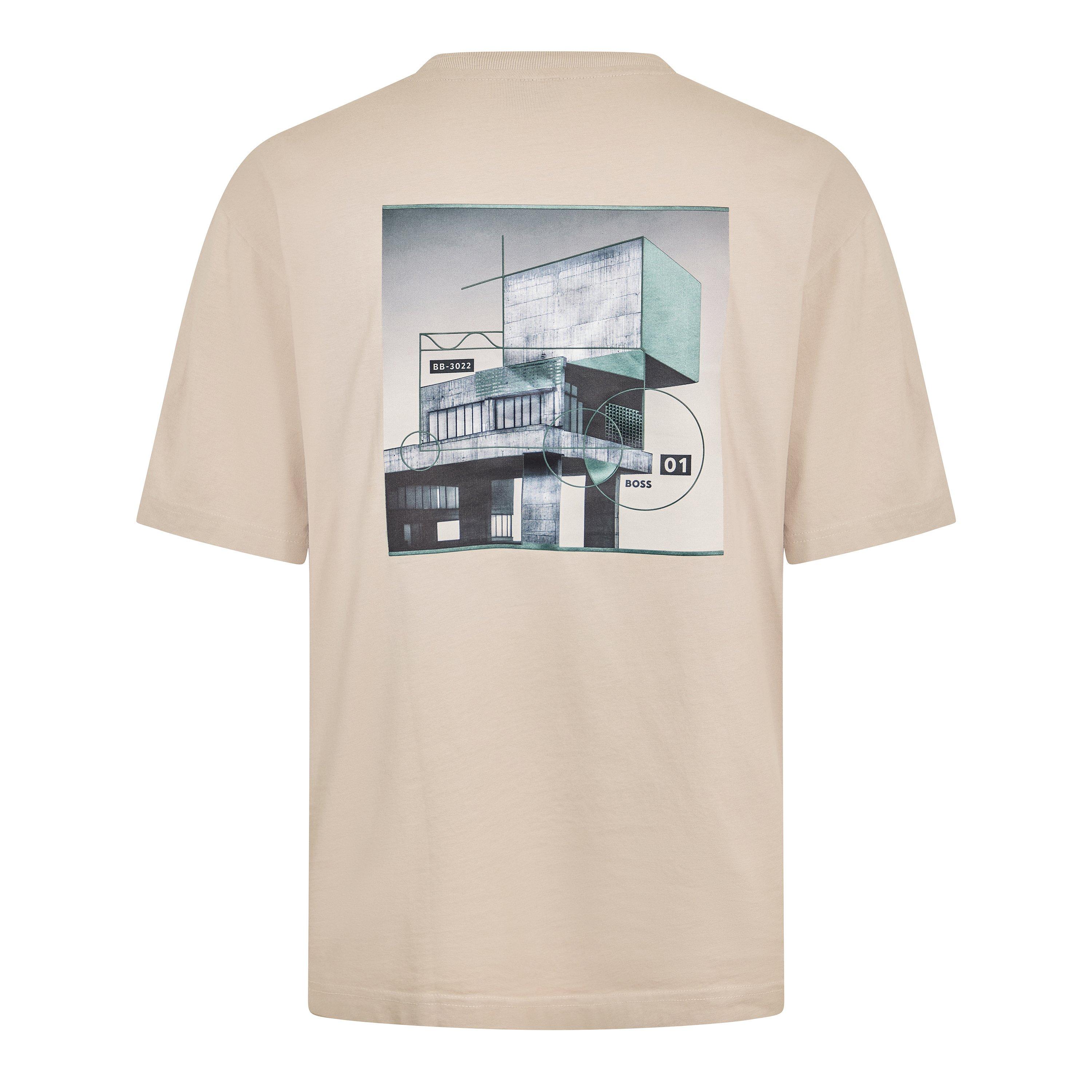 Light Grey 070 - Boss - BOSS ORANGE Cotton-jersey T-shirt with Printed Brutalism Artwork - 2