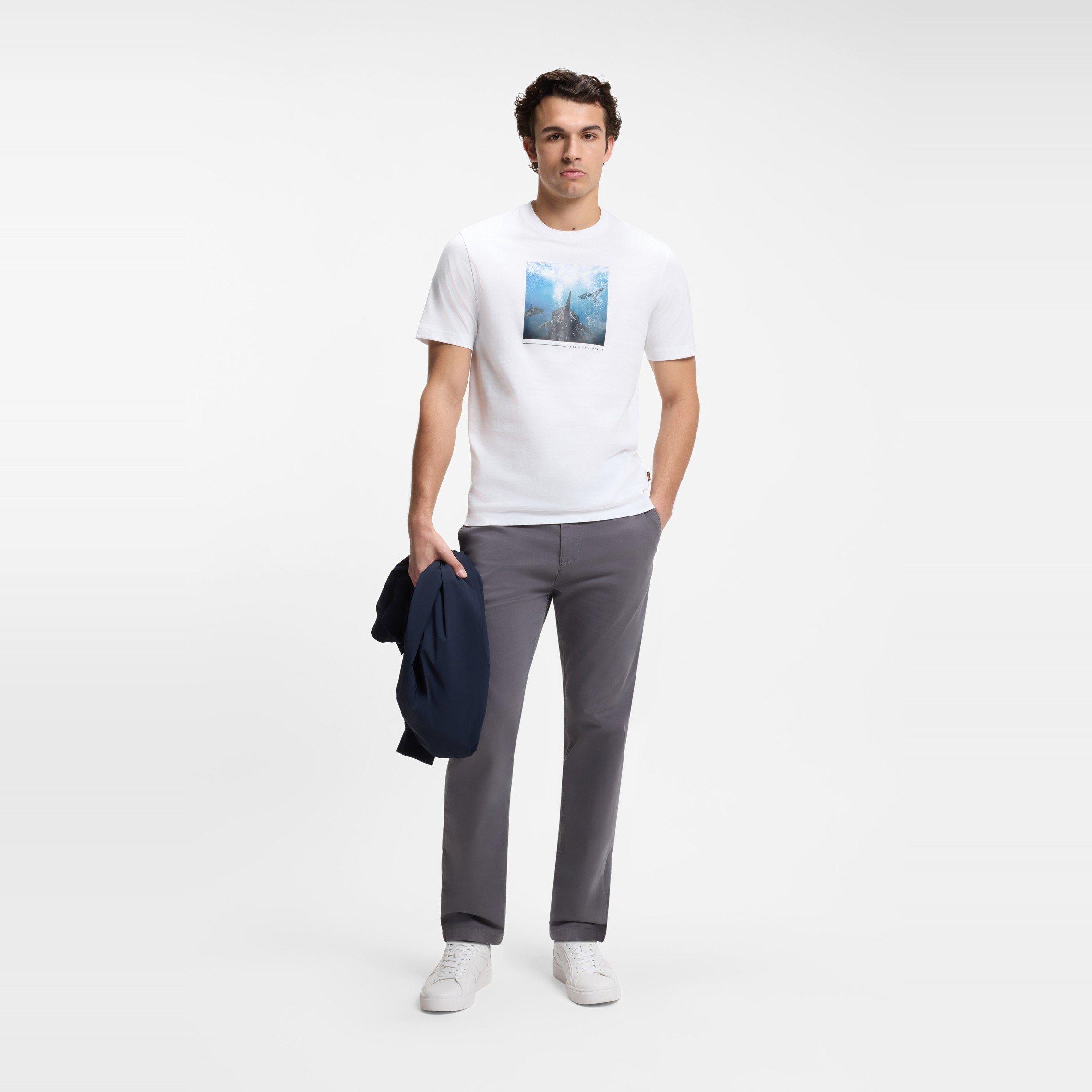 White 101 - Boss - Mens BOSS ORANGE Graphic Creature Short Sleeve T-Shirt - 5