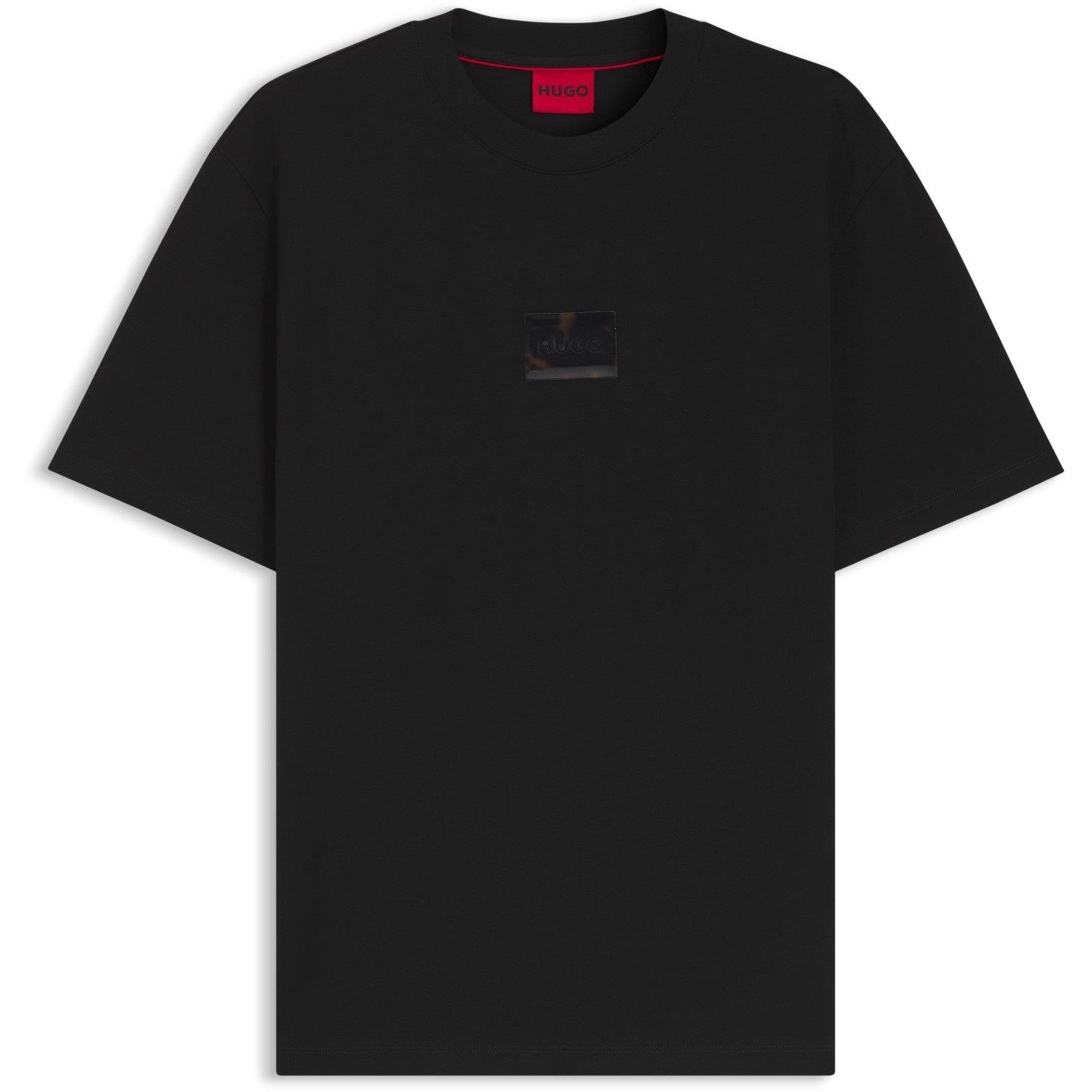 Black 001 - Hugo - Mens HUGO Short Sleeve Crew Neck Logo T-Shirt (Dumeon)