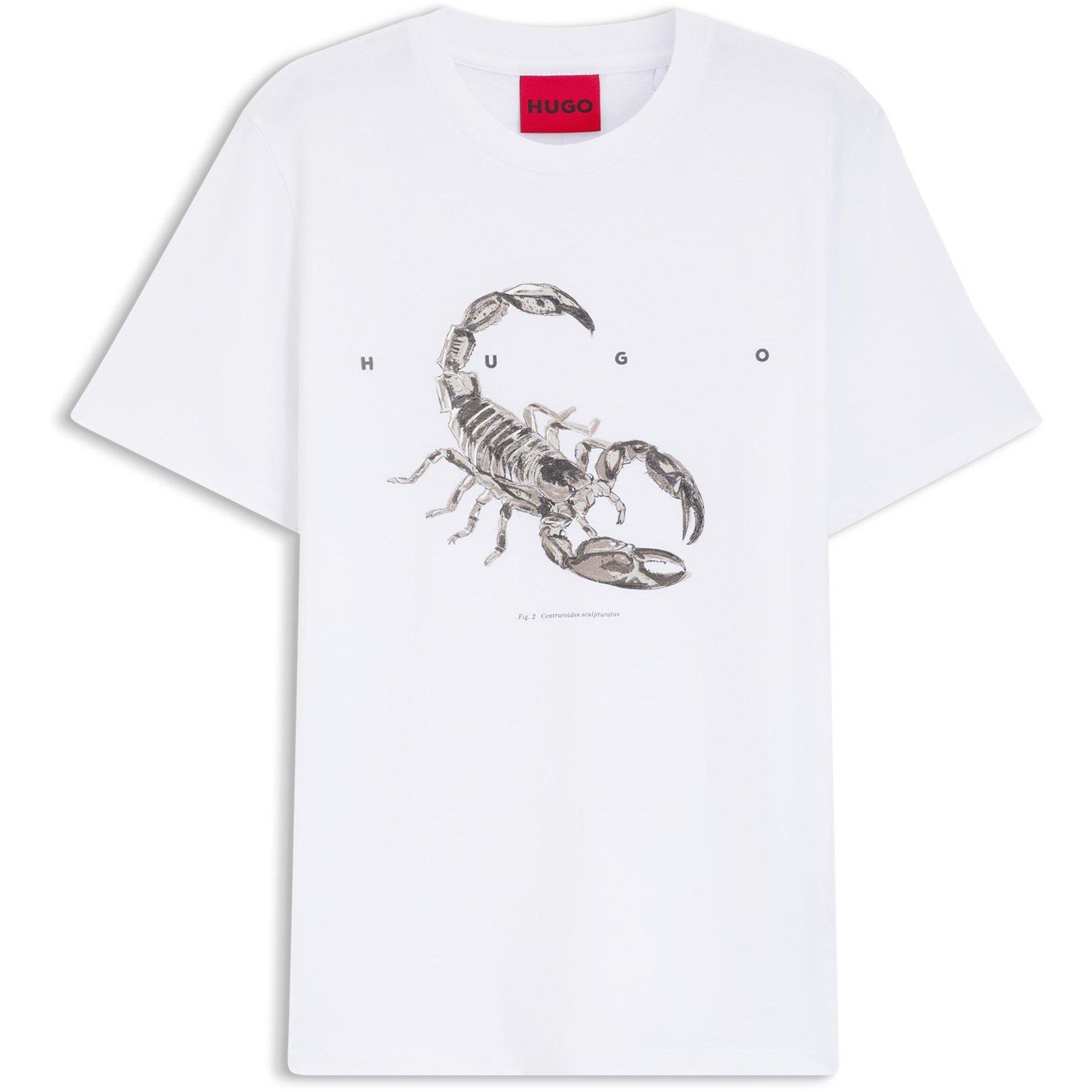 Hugo HUGO Cotton-jersey T-shirt with spaced-out logo - White102 - Size 2XL