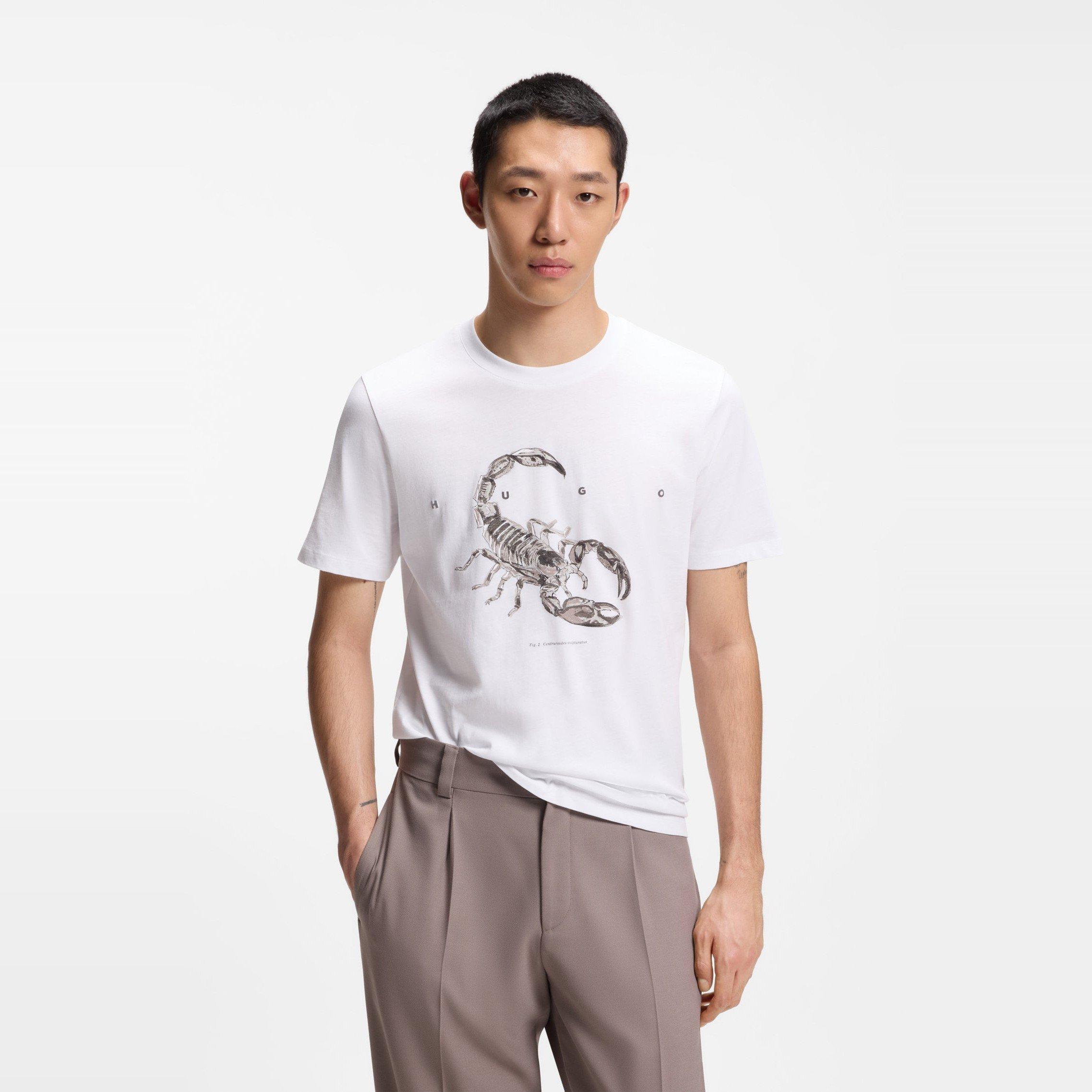 White102 - Hugo - HUGO Cotton-jersey T-shirt with spaced-out logo - 2