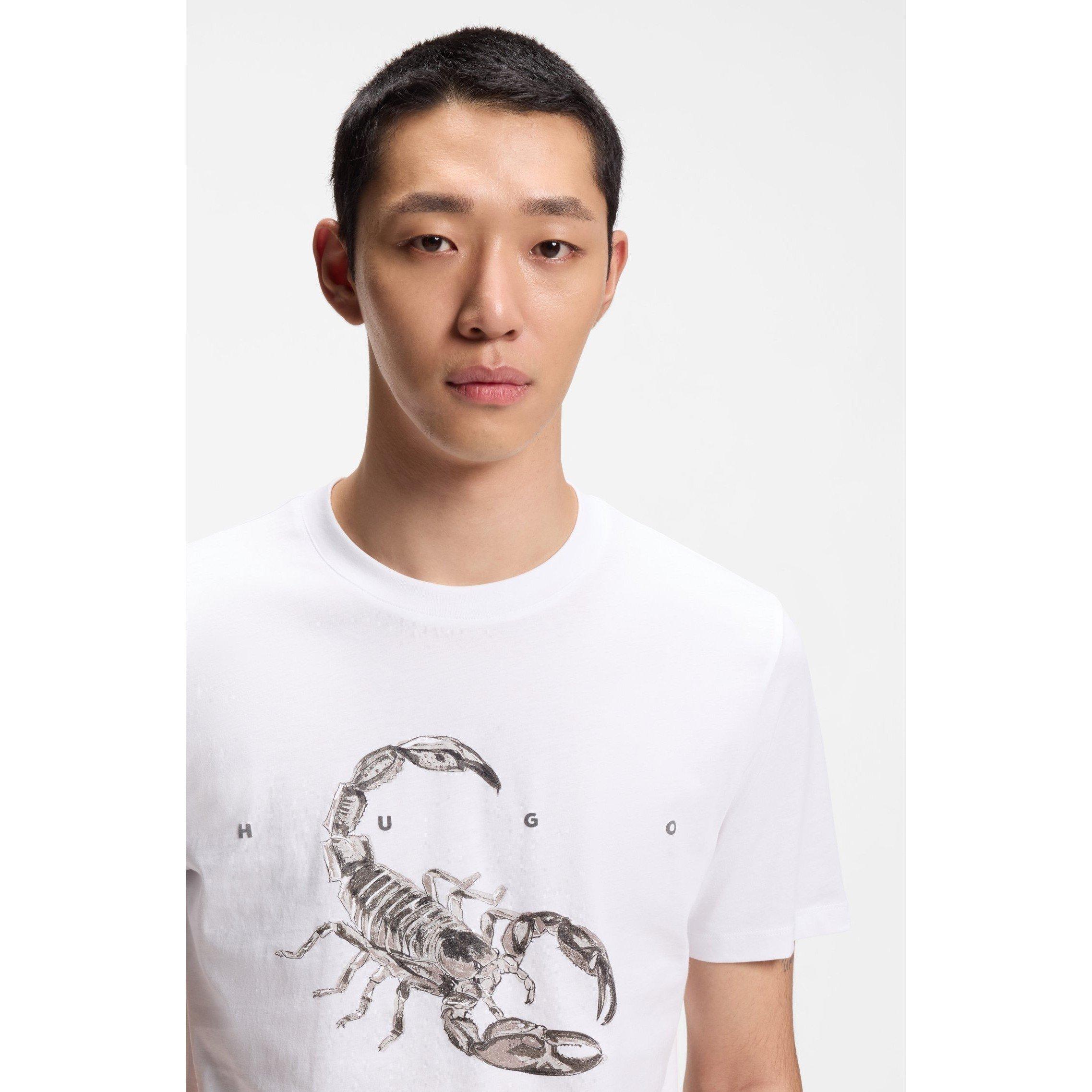 White102 - Hugo - HUGO Cotton-jersey T-shirt with spaced-out logo - 4