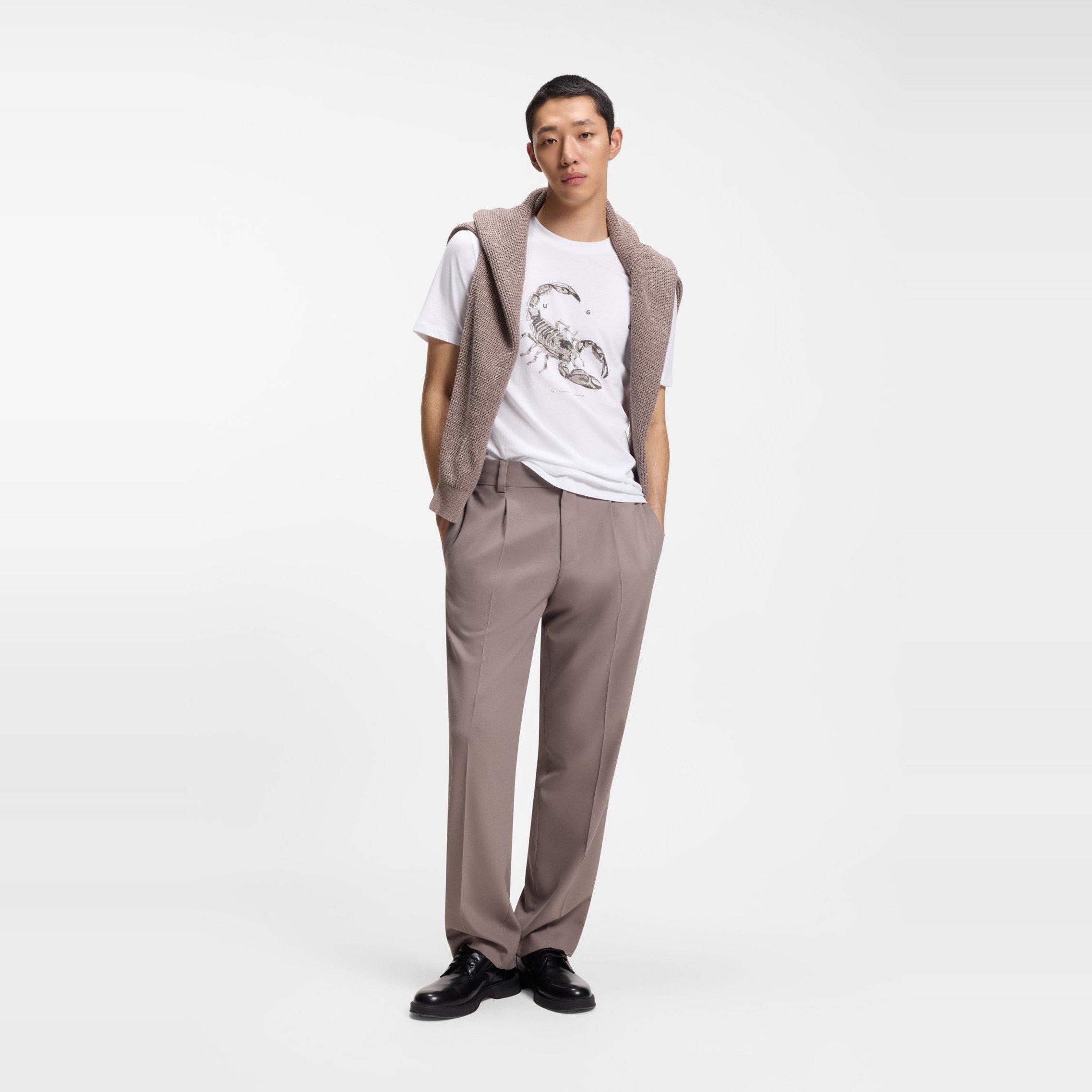 White102 - Hugo - HUGO Cotton-jersey T-shirt with spaced-out logo - 5