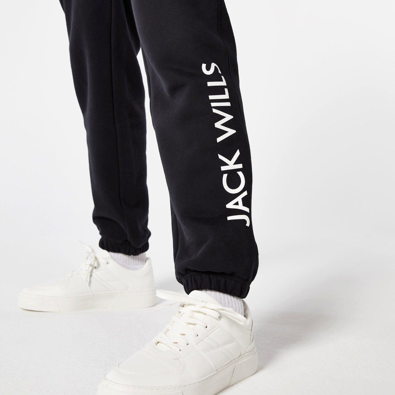 Black - Jack Wills - Wills Logo Joggers - 4