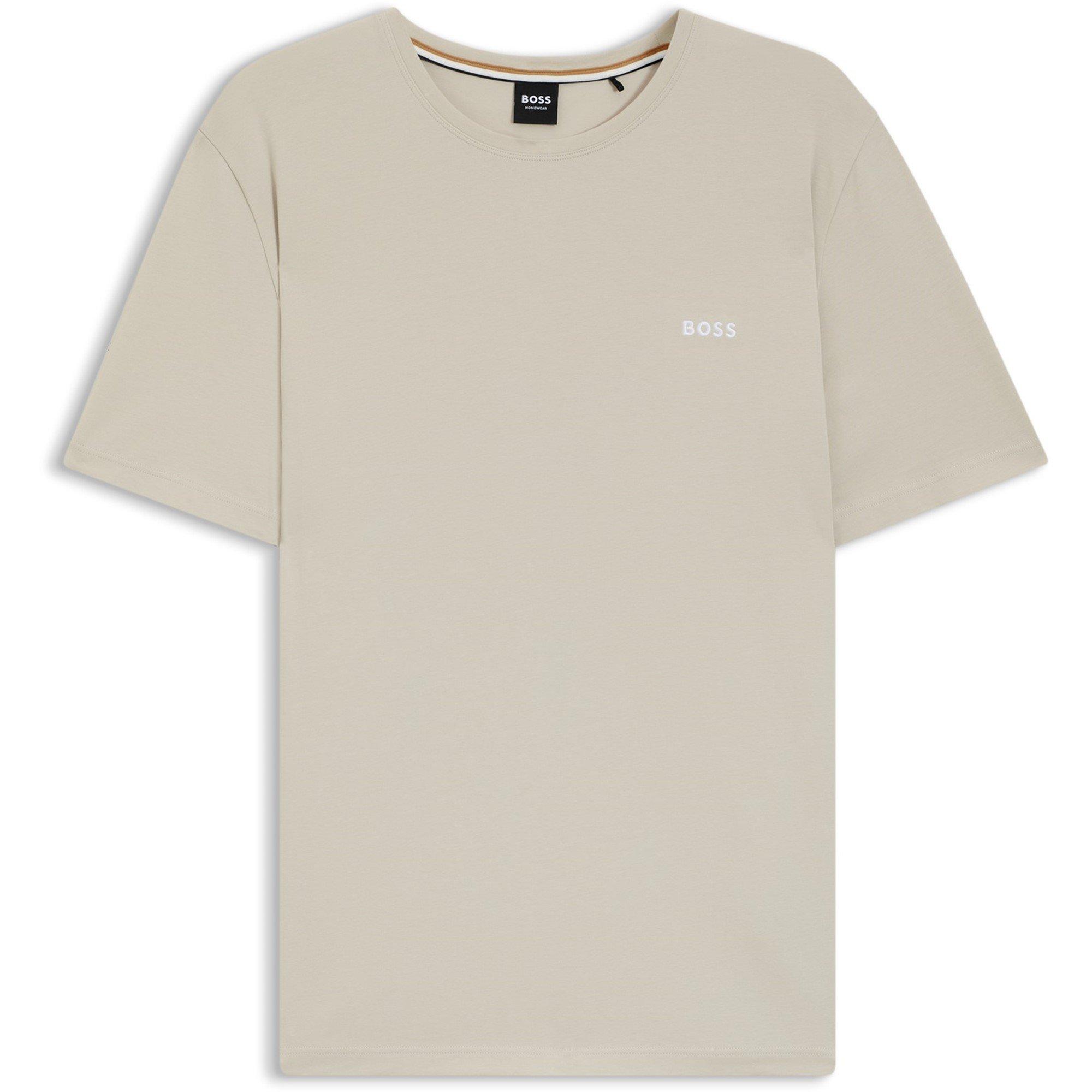Boss Mens BOSS Bodywear Mix & Match Short Sleeve T-Shirt with Logo Detail - Light Grey 075 - M