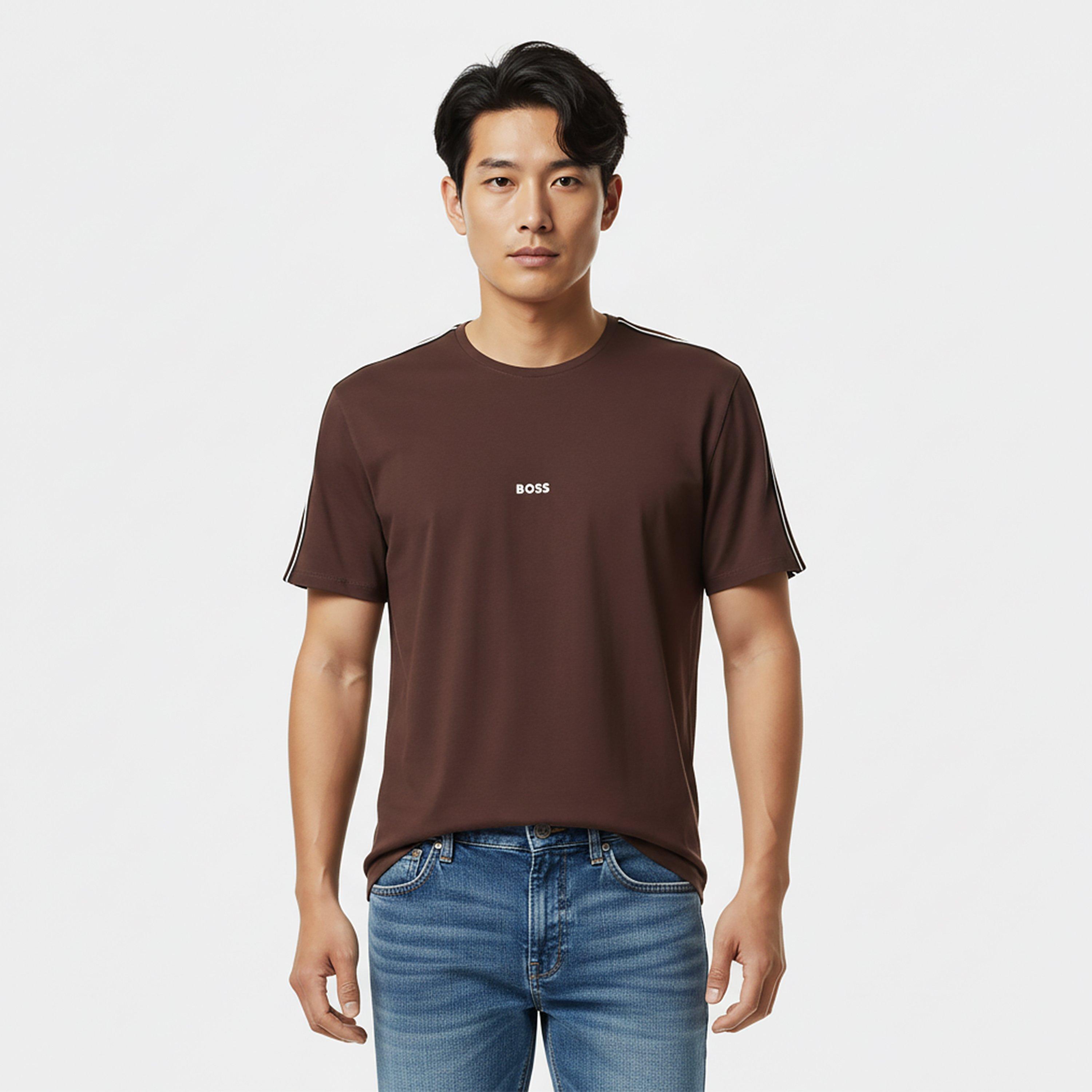 Dark Brown 207 - Boss - Mens BOSS Bodywear Unique Short Sleeve Casual T-Shirt - 3