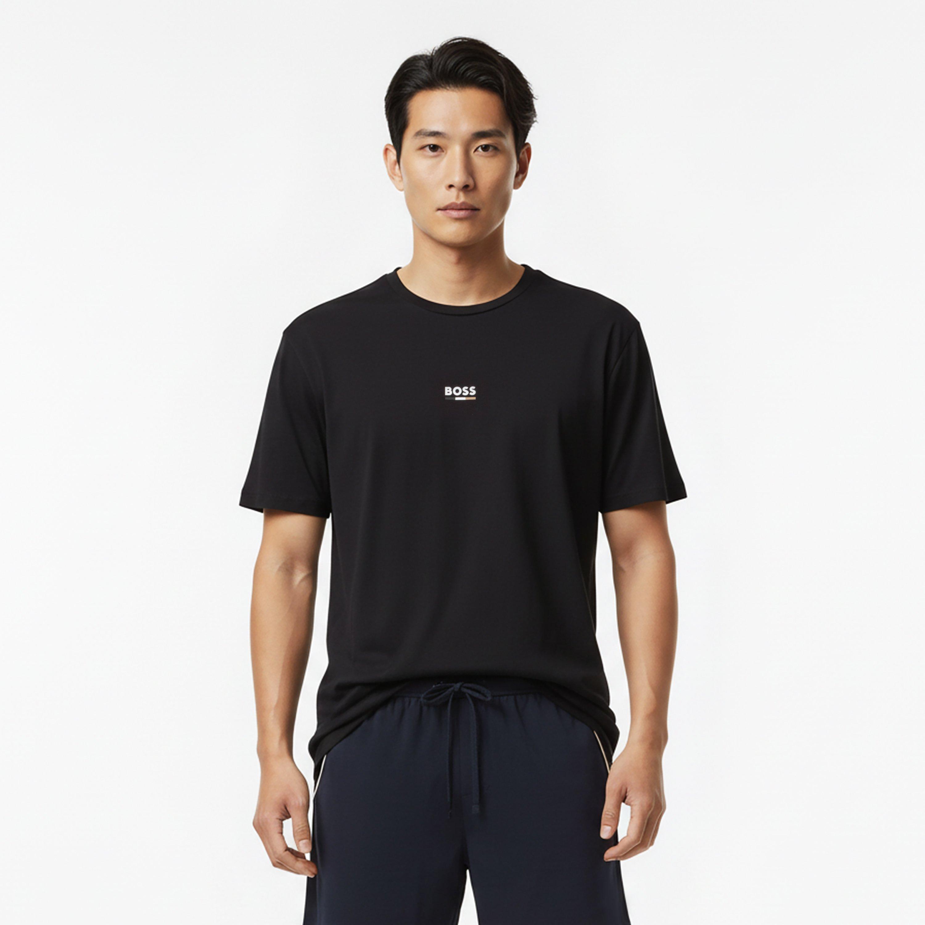 Black 005 - Boss - Mens BOSS Bodywear Short Sleeve T-Shirt with Logo Detail - 3