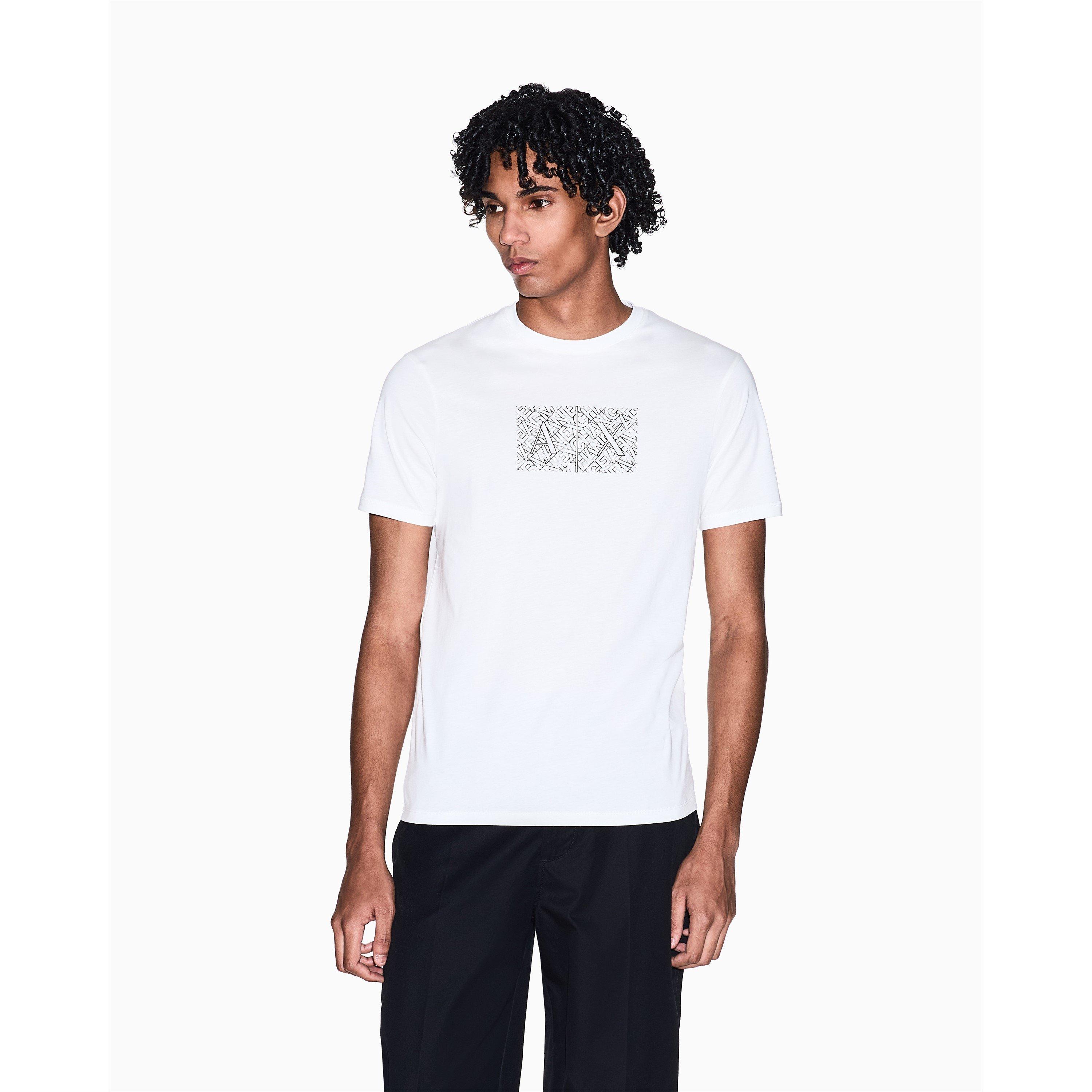 Armani Exchange Men's Off White T-Shirt - L