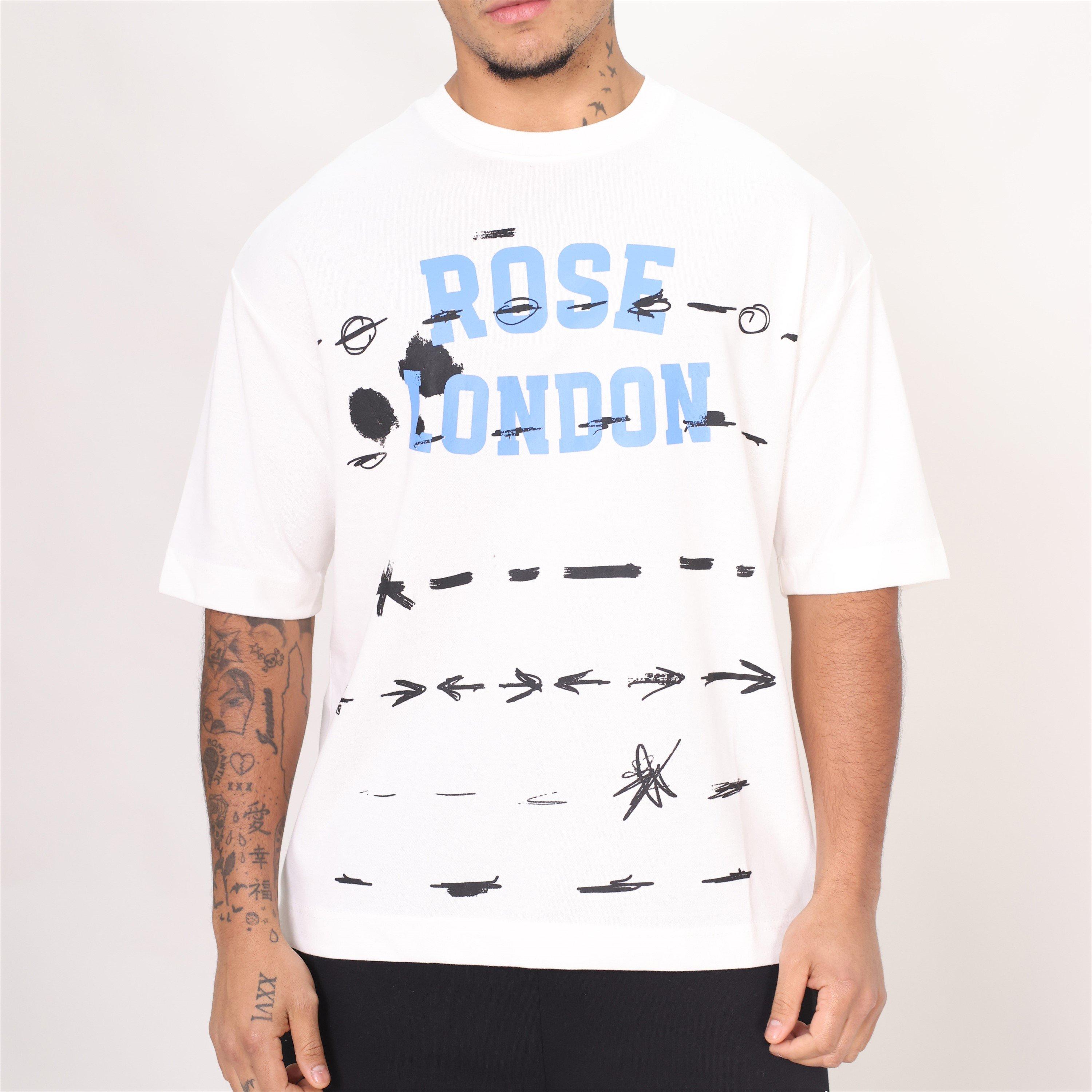 Off White - Rose London - London Graffiti Stripe T-shirt - 3