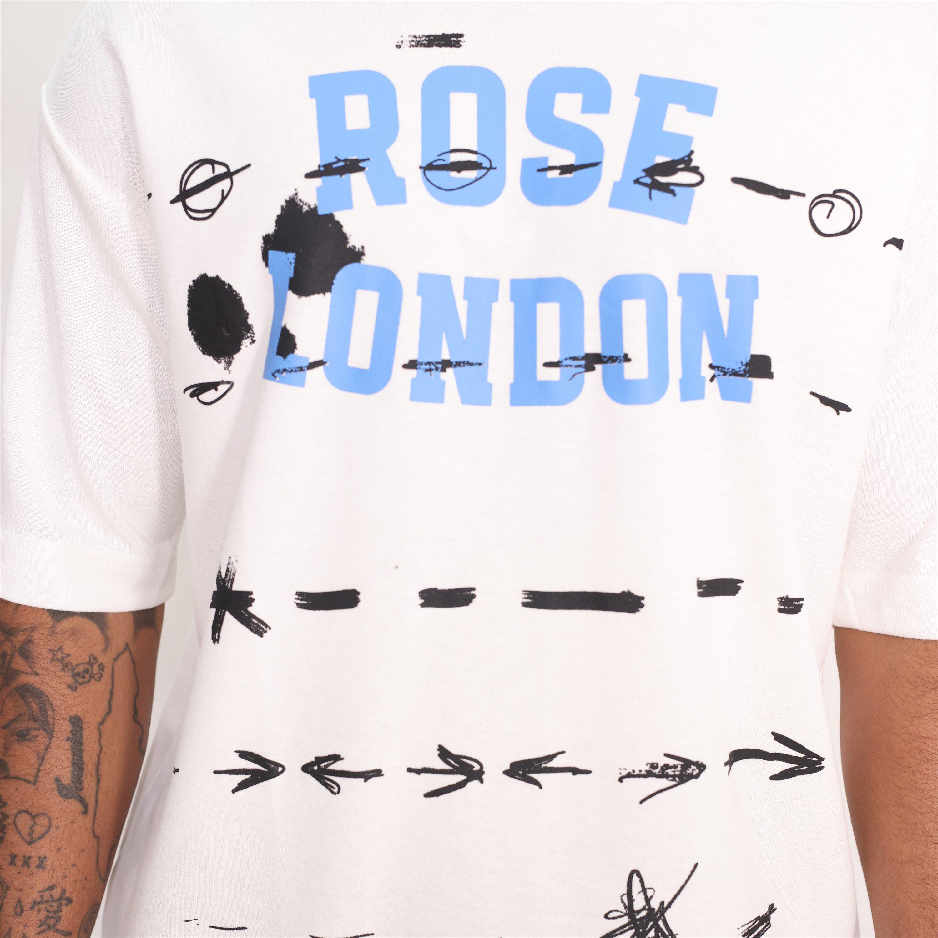 Off White - Rose London - London Graffiti Stripe T-shirt - 5