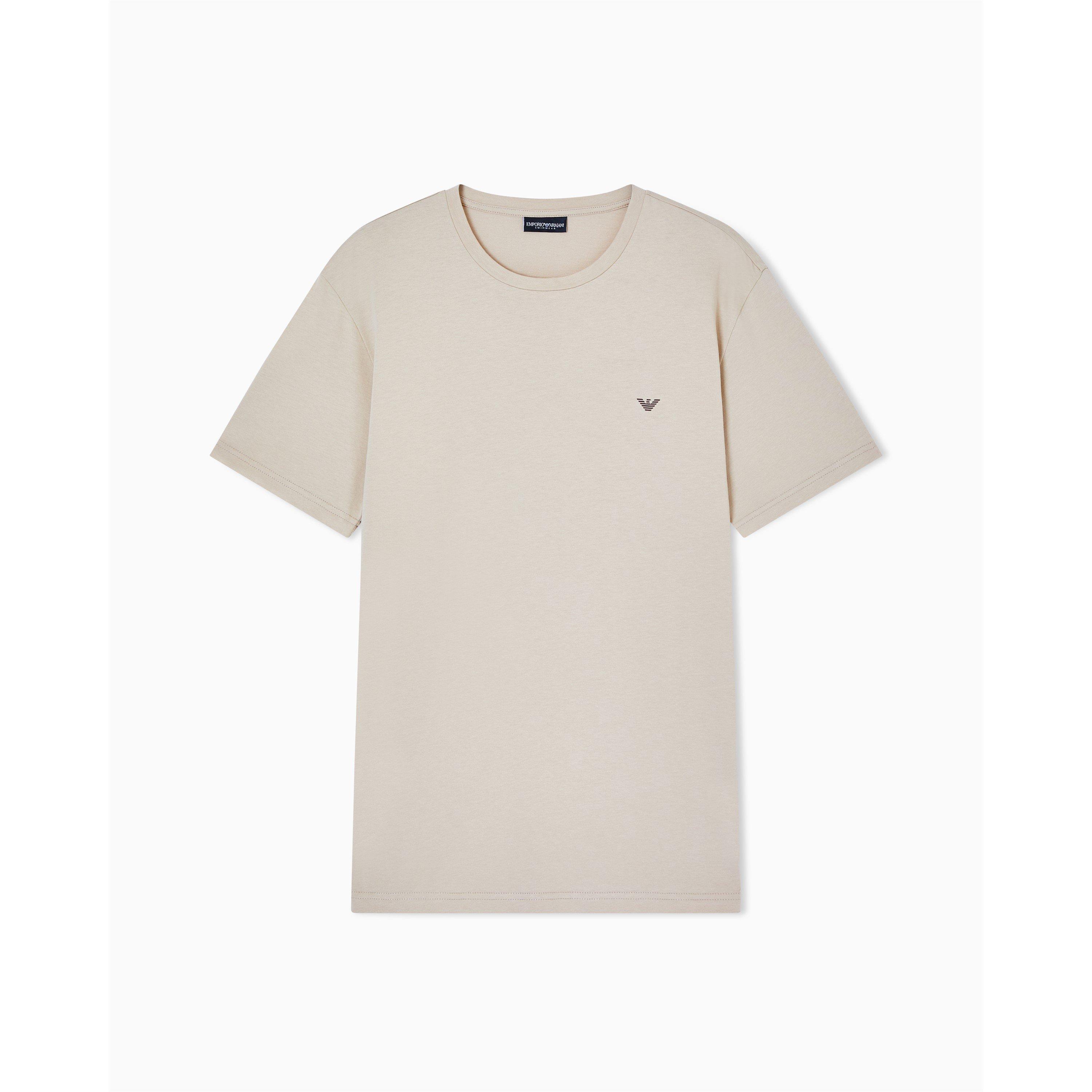Emporio Armani T-SHIRT BEACHWEAR - Taupe Stone - S