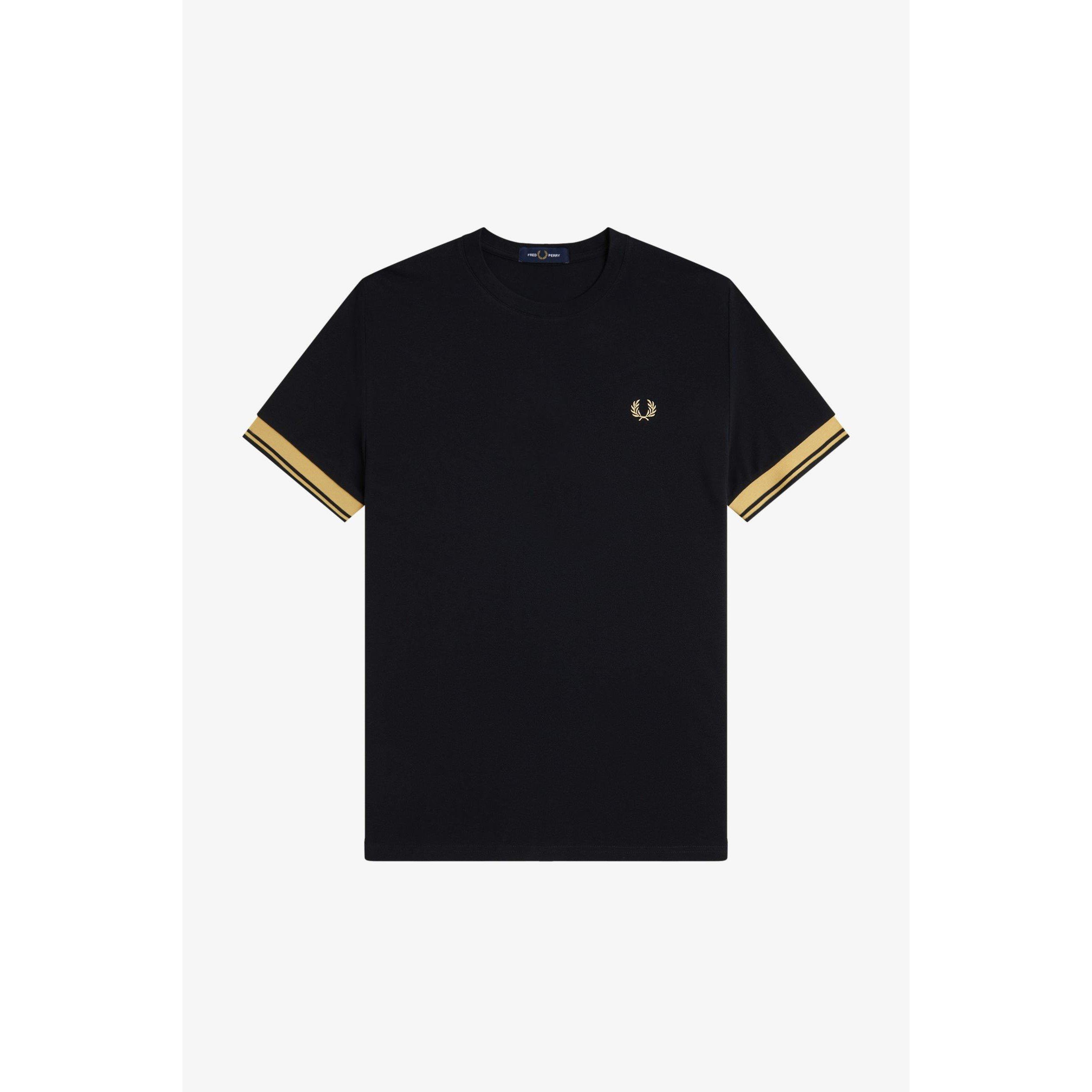 Black 90A - Fred Perry - Fred Tipped Cuff T Sn62 - 1