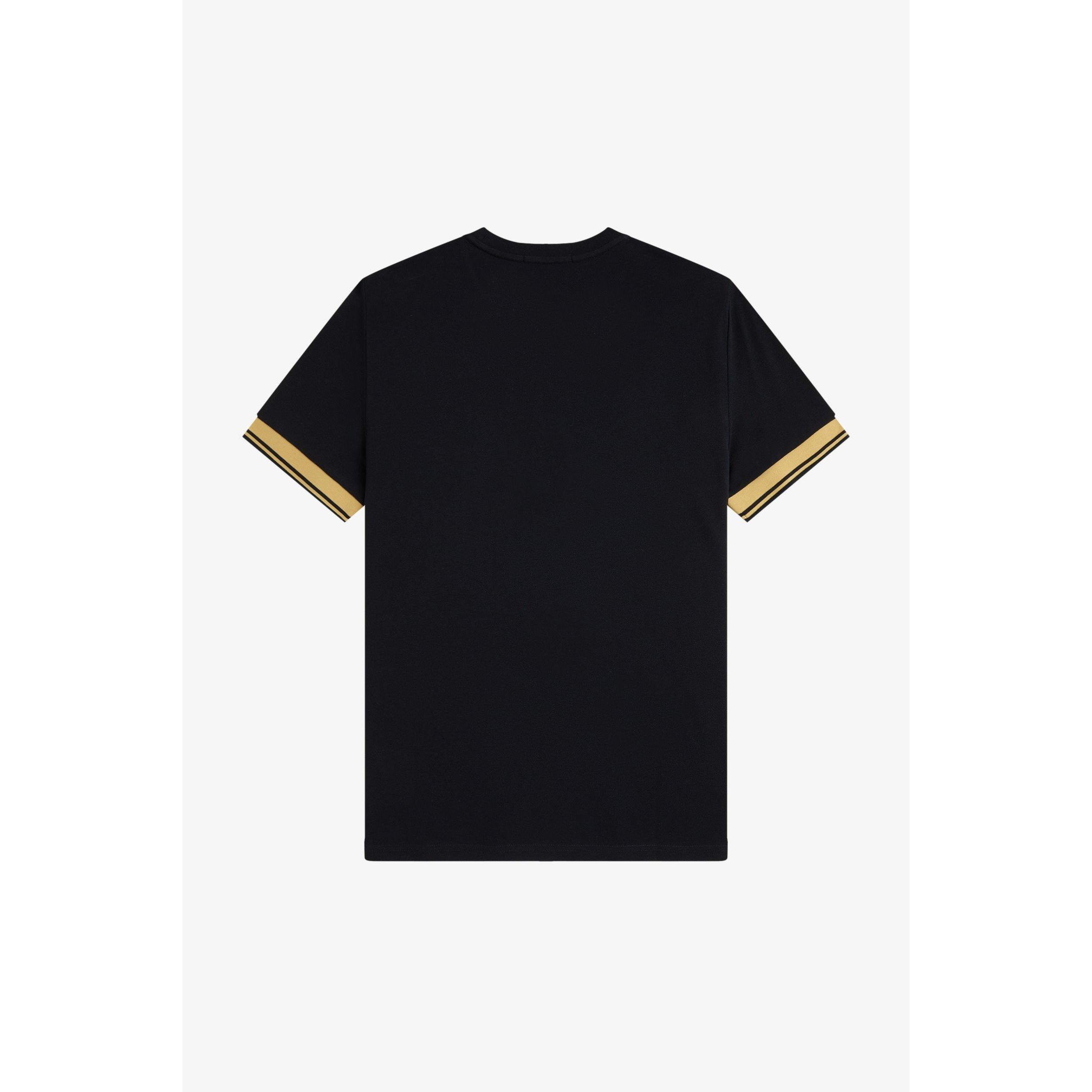 Black 90A - Fred Perry - Fred Tipped Cuff T Sn62 - 2