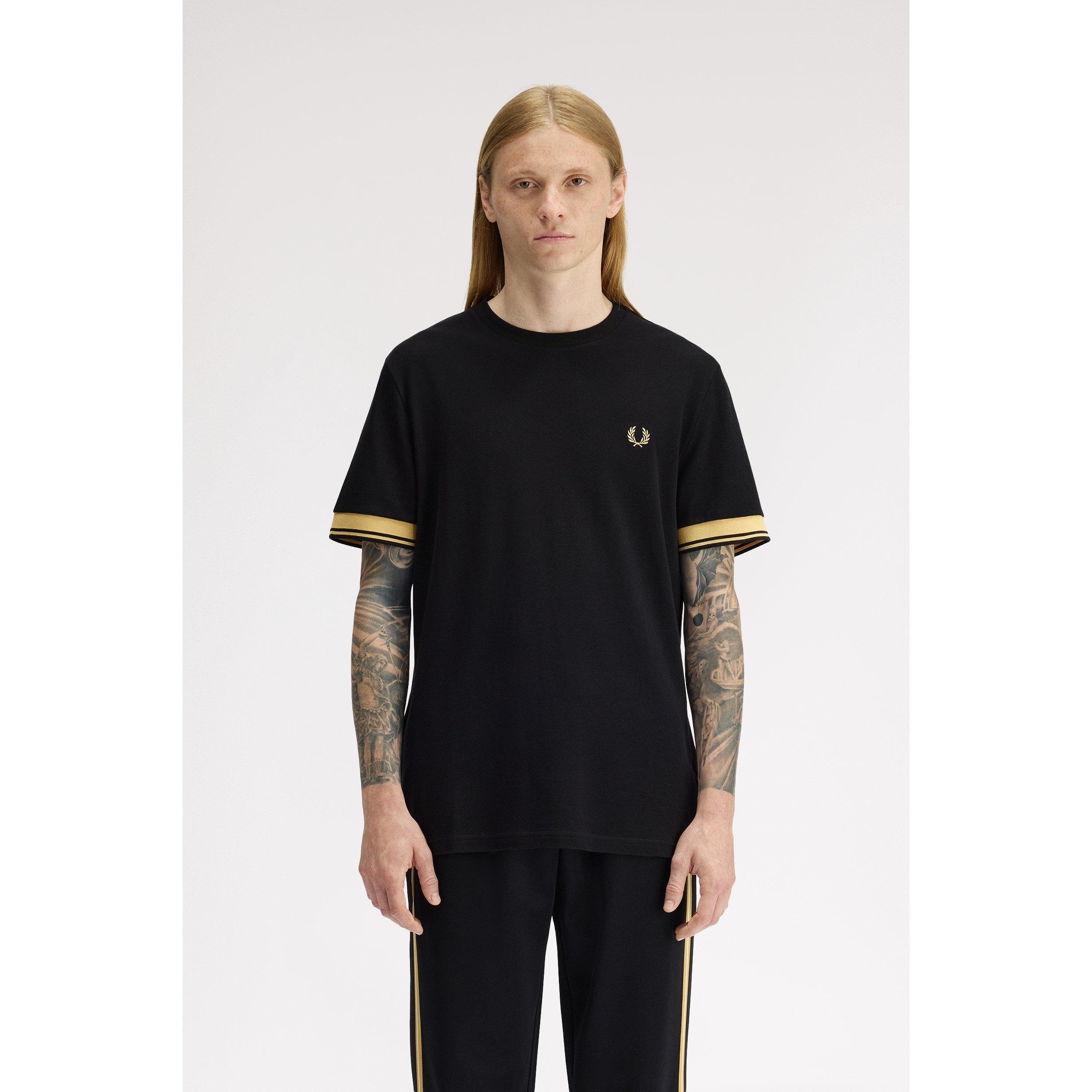Black 90A - Fred Perry - Fred Tipped Cuff T Sn62 - 3