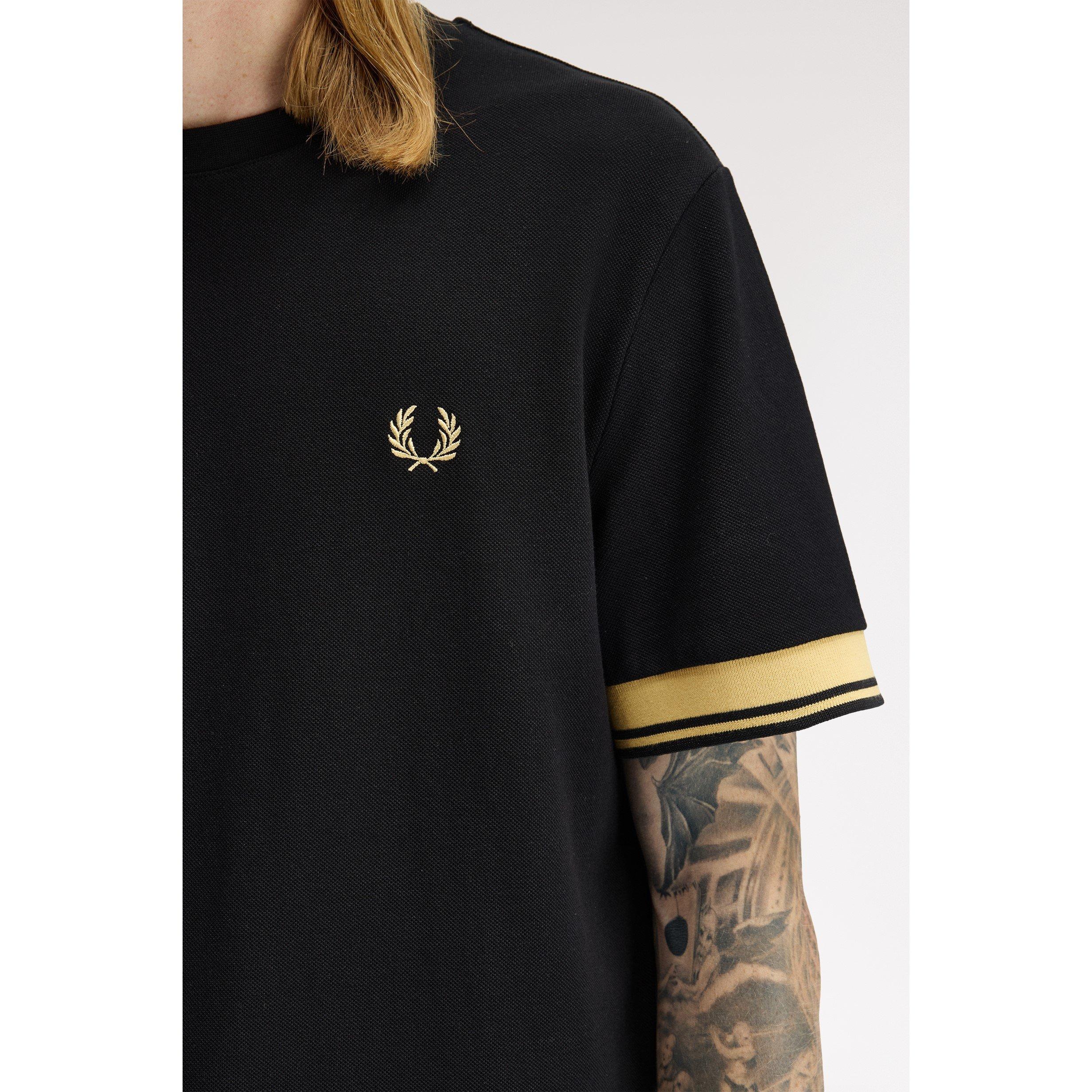 Black 90A - Fred Perry - Fred Tipped Cuff T Sn62 - 5