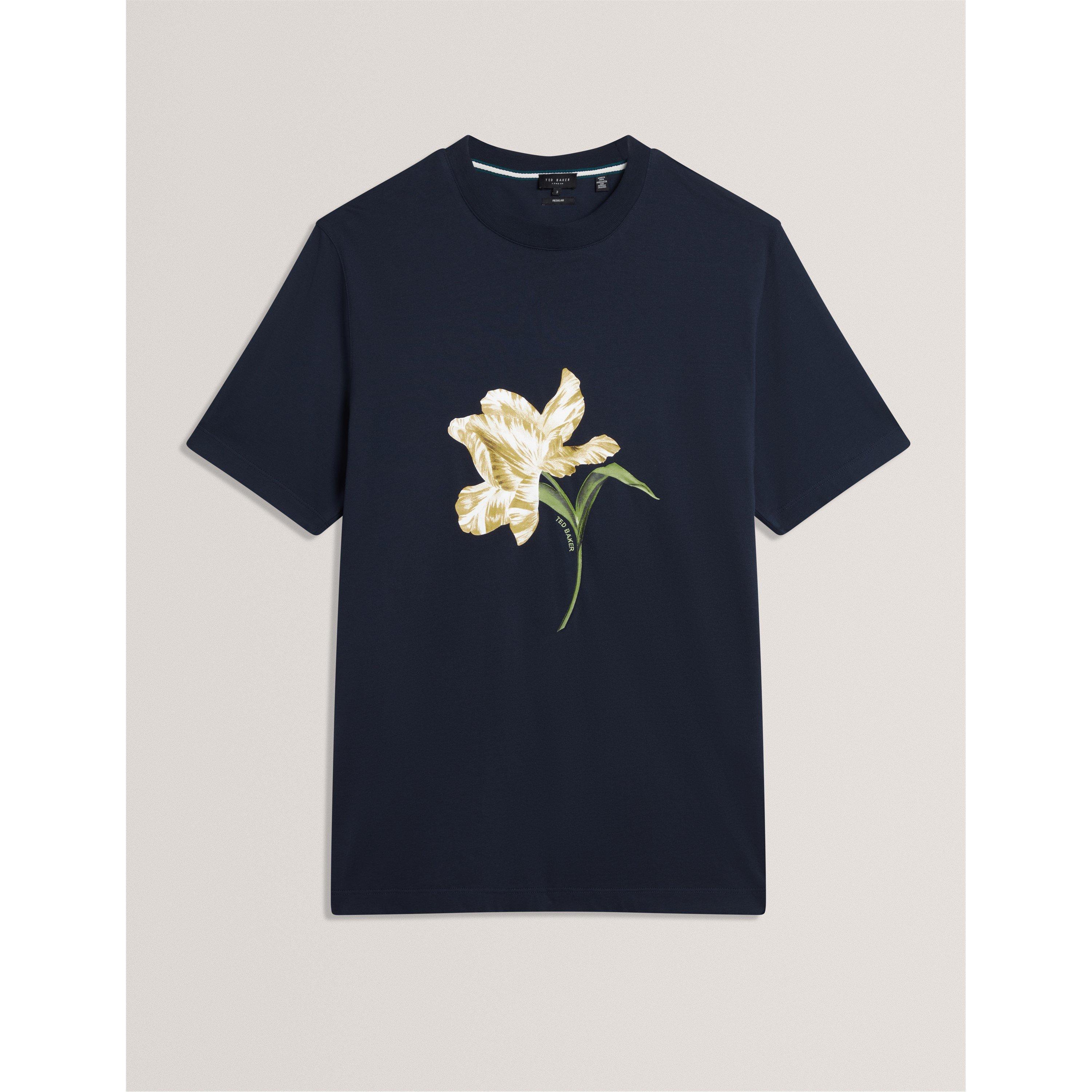 Ted Baker Men's Flower T-Shirt - Navy - M (3)
