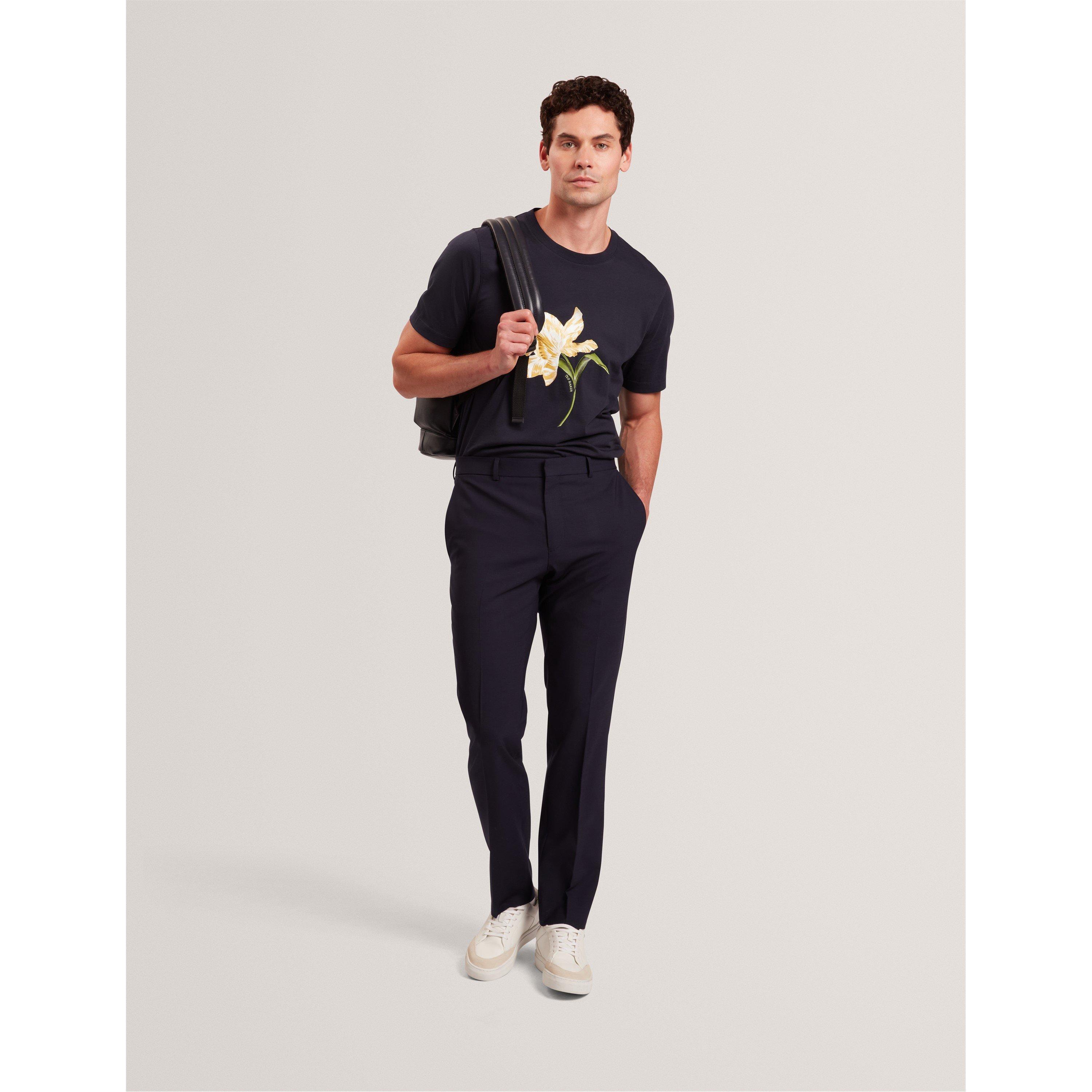 Navy - Ted Baker - Ted Flower Tshirt Sn61 - 5