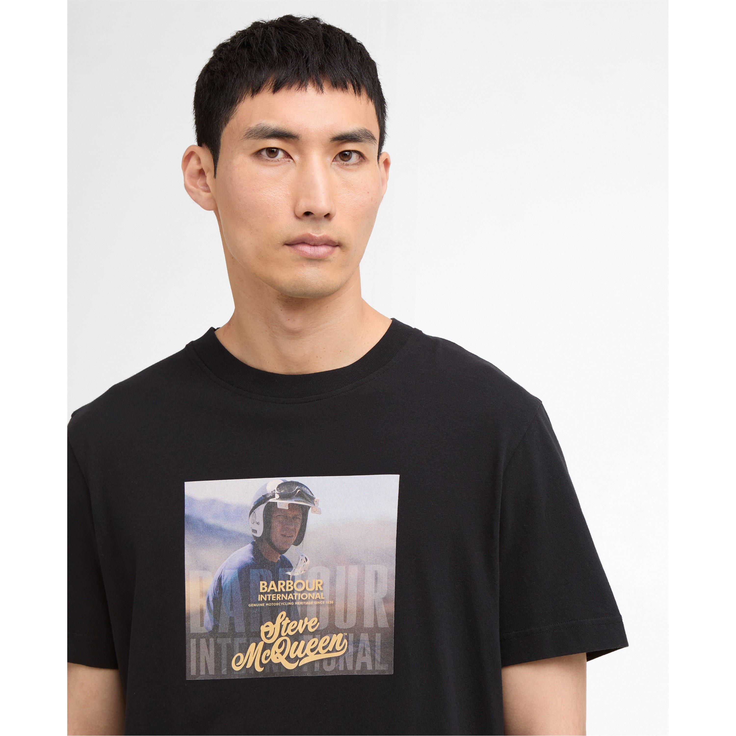 Black BK11 - Barbour International - Mens Walde Graphic T-Shirt - 4