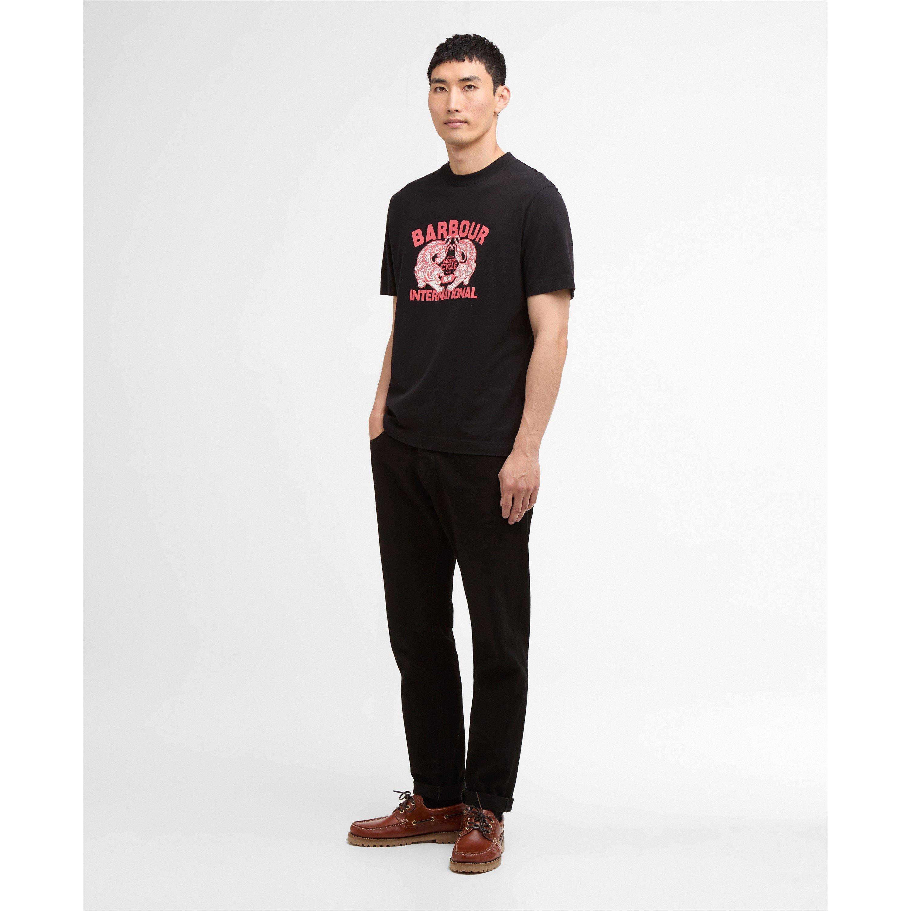 Black BK11 - Barbour International - Mens Talisman Graphic T-Shirt - 5