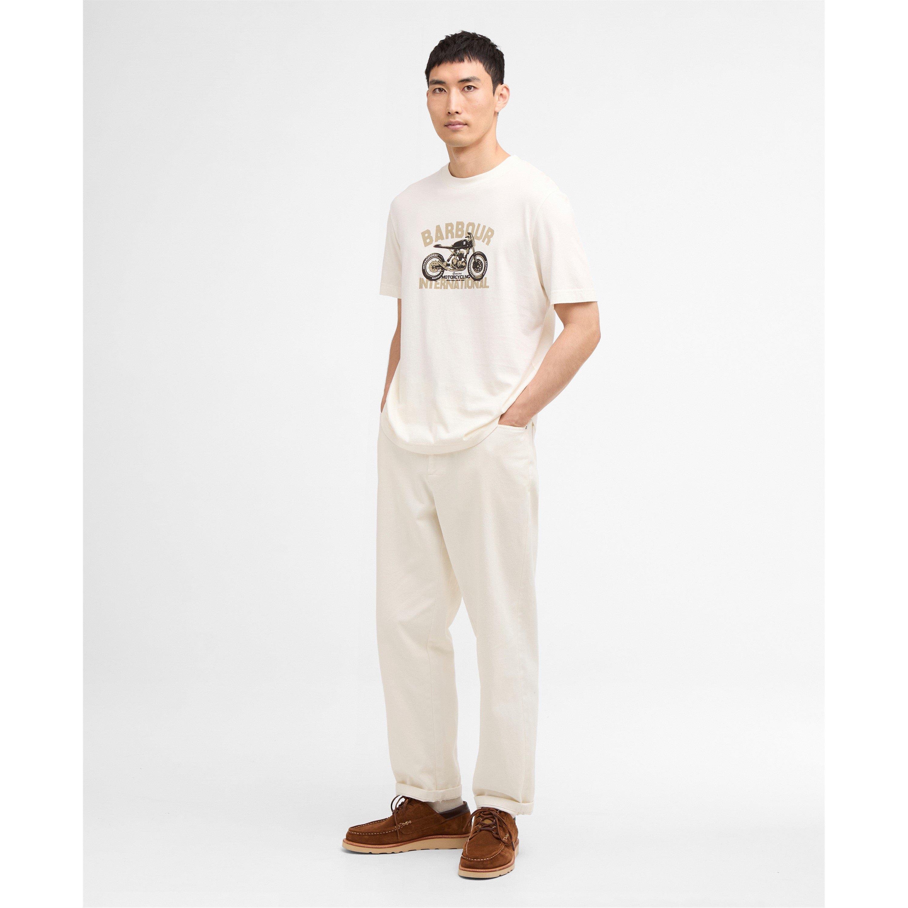 Whspr Wht WH32 - Barbour International - Mens Shifter Graphic Print T-Shirt - 5