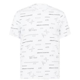 Armani Exchange All Over Print Logo T Shirt