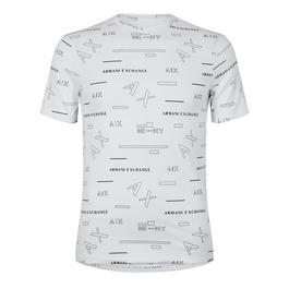 Armani Exchange All Over Print Logo T Shirt