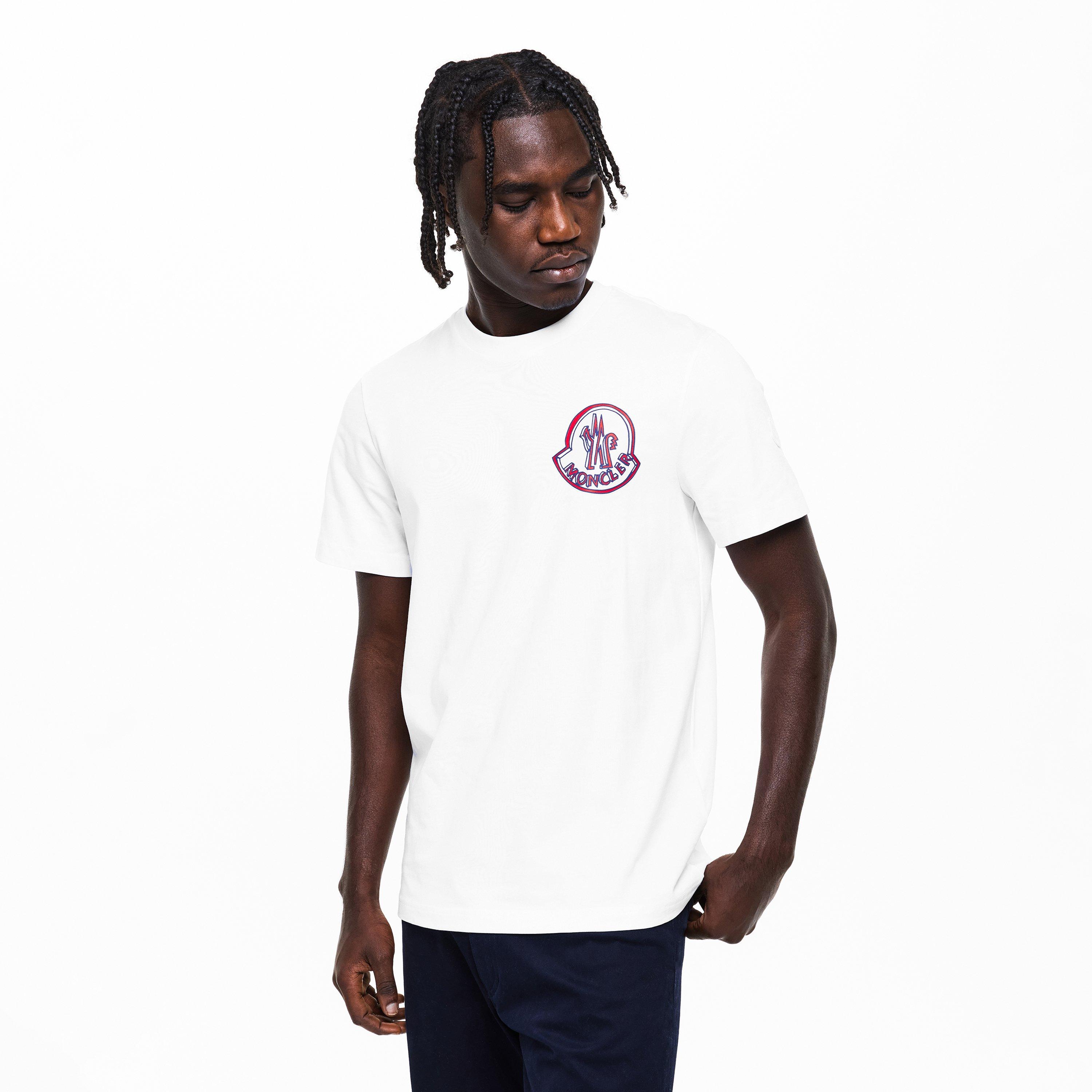 White 00A - Moncler - Mens Logo T-Shirt - 3