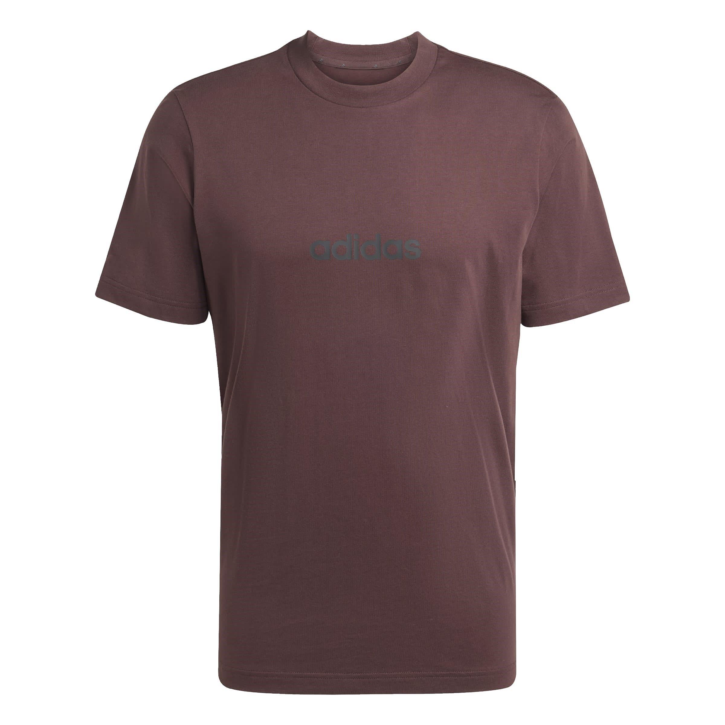 Adidas Men's Essentials Single Jersey Logo T-Shirt - Shad Brown Ln - XL