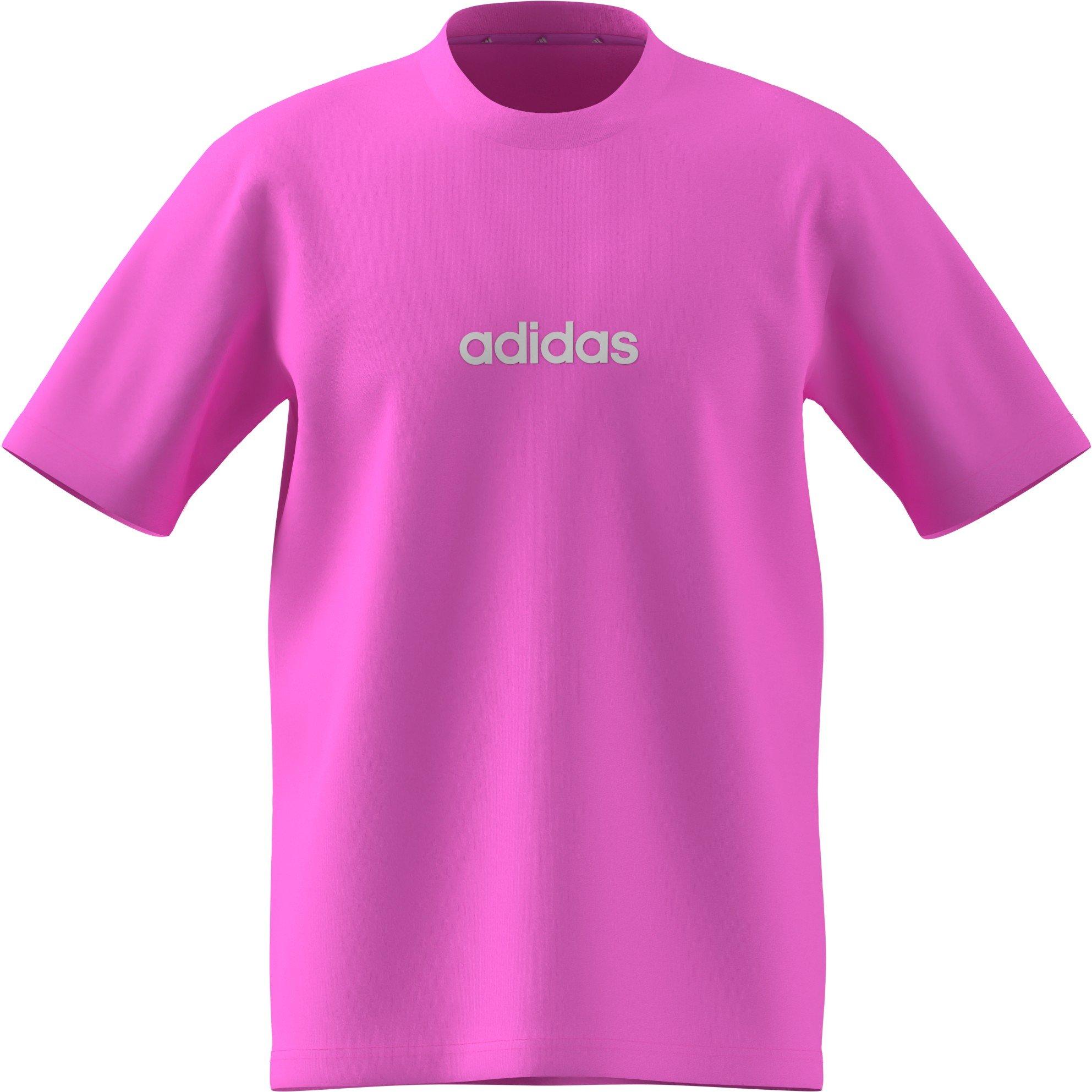 Adidas Men's Essentials Single Jersey Logo T-Shirt - Pink Lin - XL