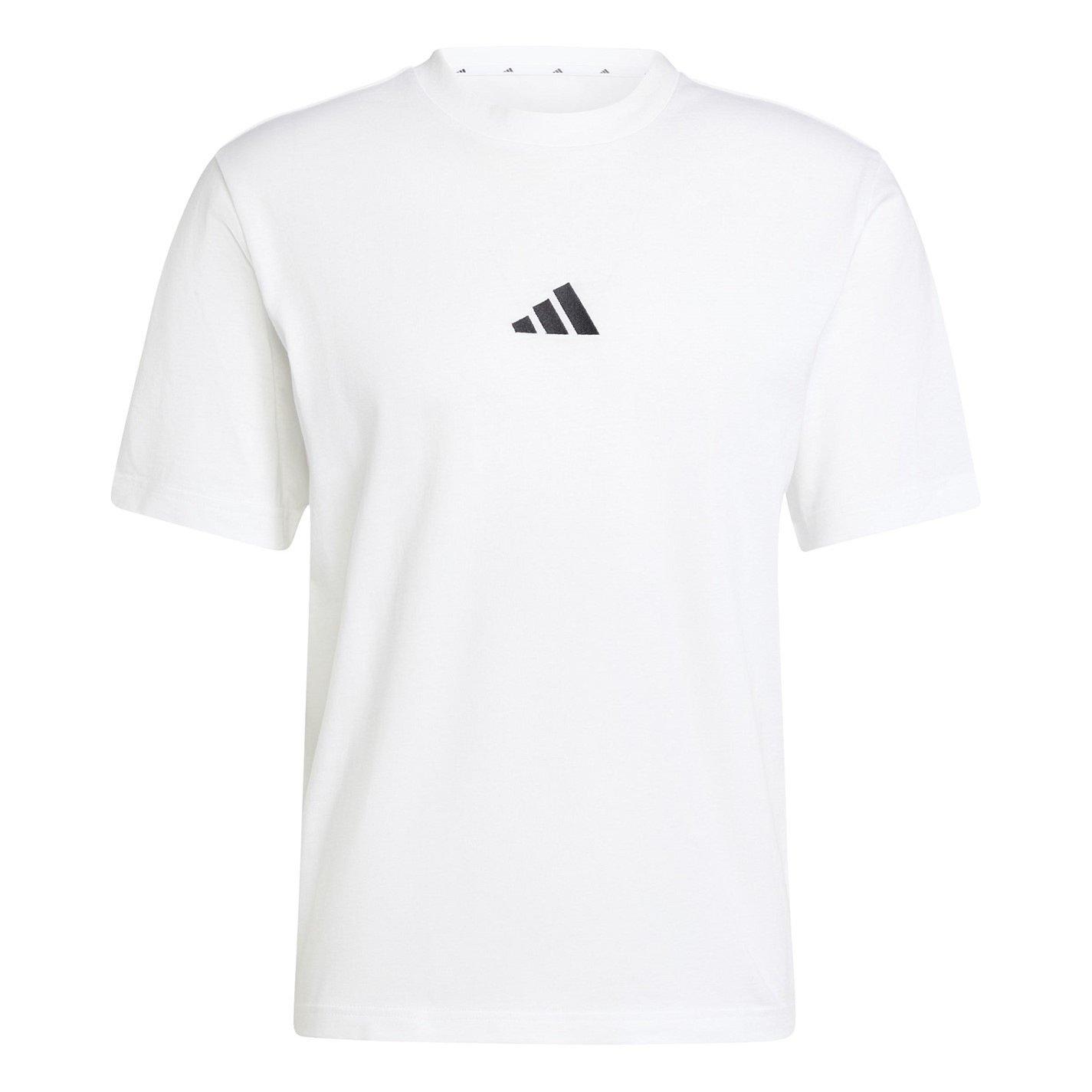 Adidas Men's Essentials Single Jersey Logo T-Shirt - White Sl - 2XL