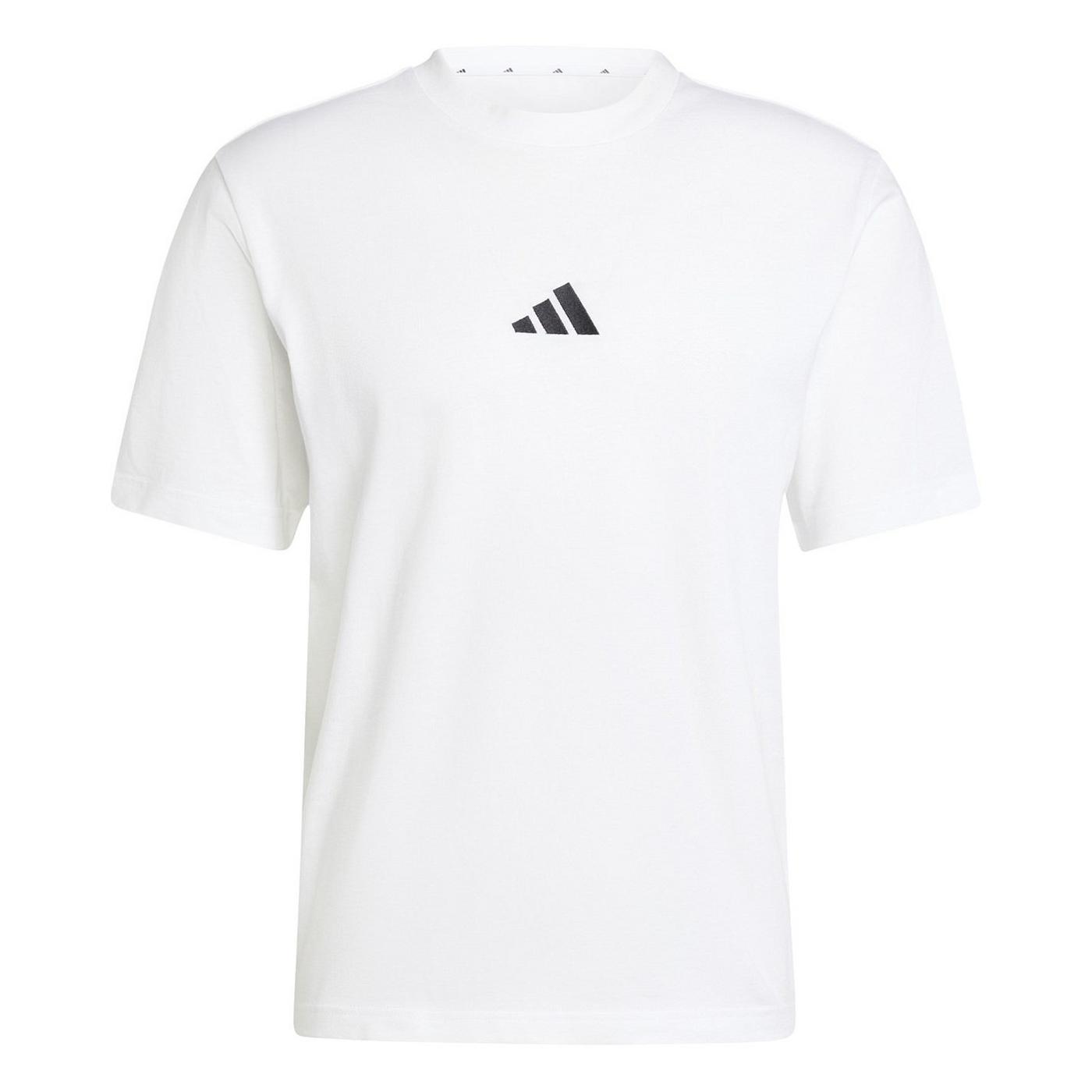 adidas Essentials Small Logo Single Jersey T-Shirt Wonder Alumina/White — foto 3