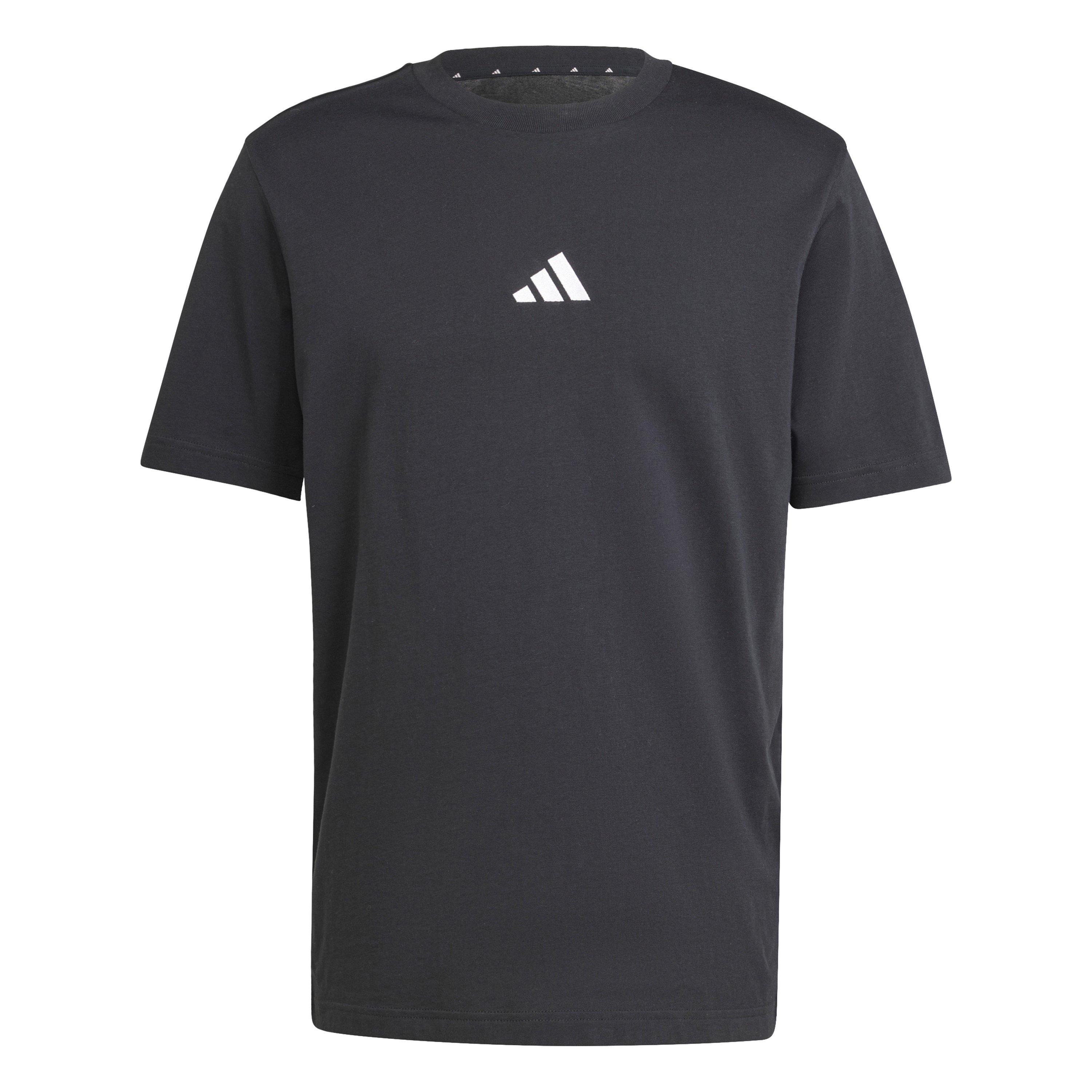 Adidas Men's Essentials Single Jersey Logo T-Shirt - Black Sl - M