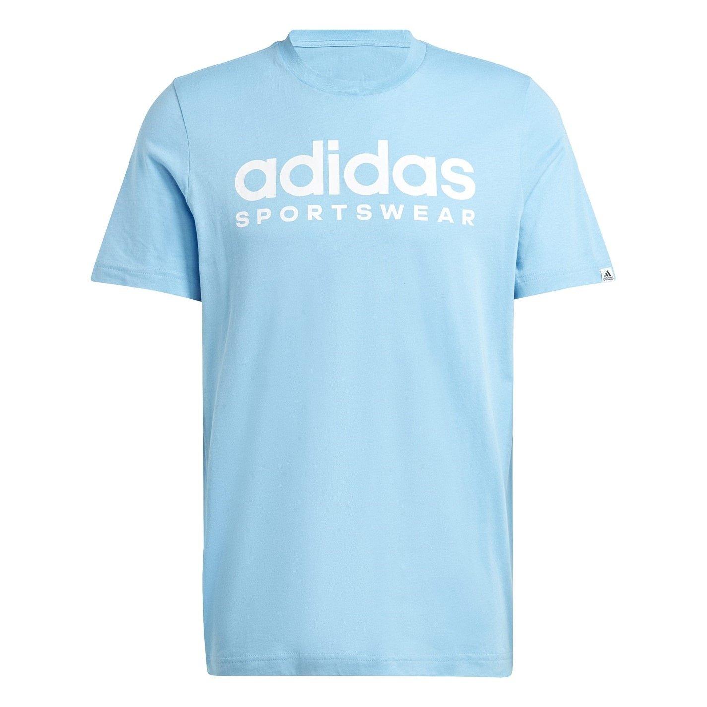 Adidas Men's Essentials Single Jersey Logo T-Shirt - Burst Blue Spw - S