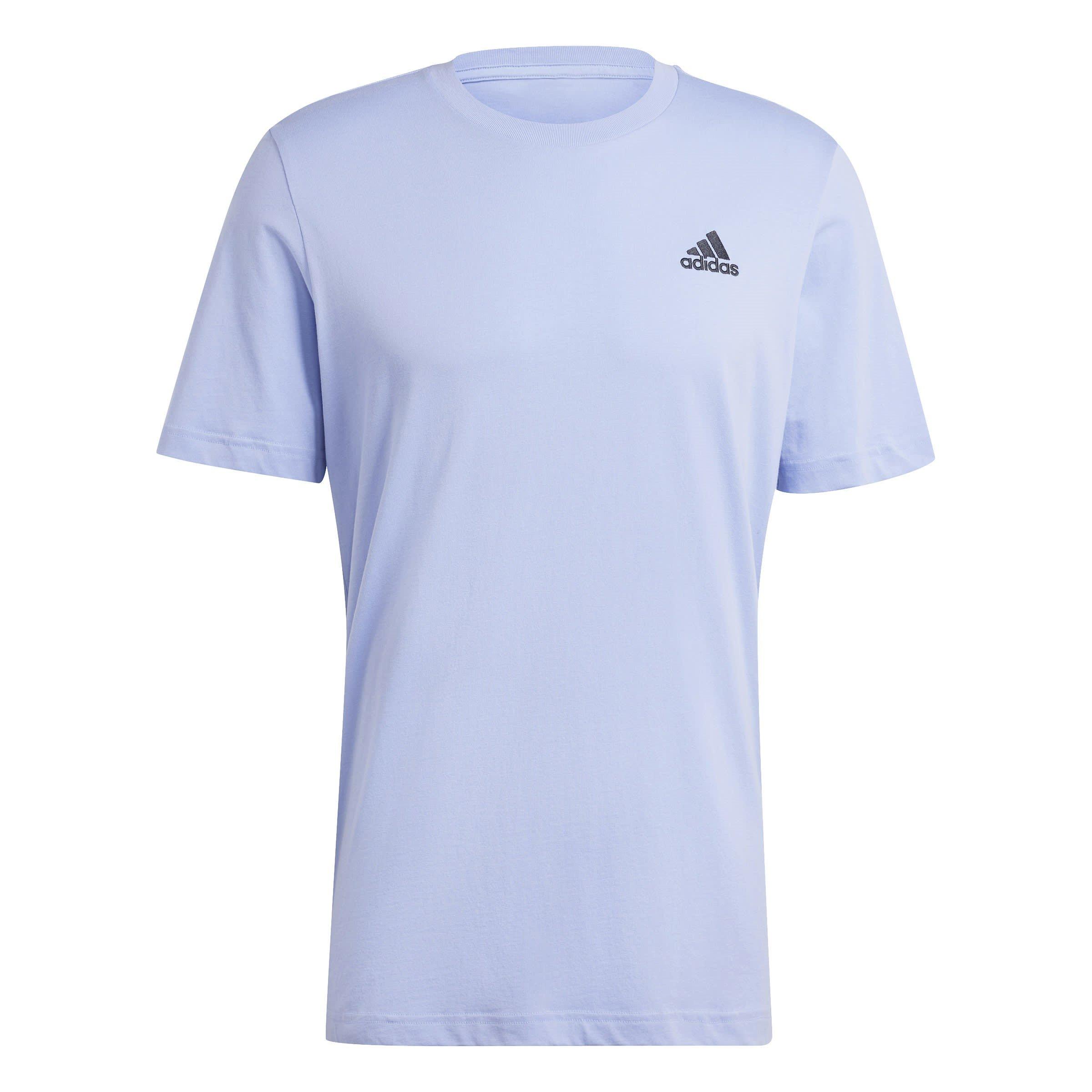 Adidas Men's Essentials Single Jersey Logo T-Shirt - Blue Spark - S