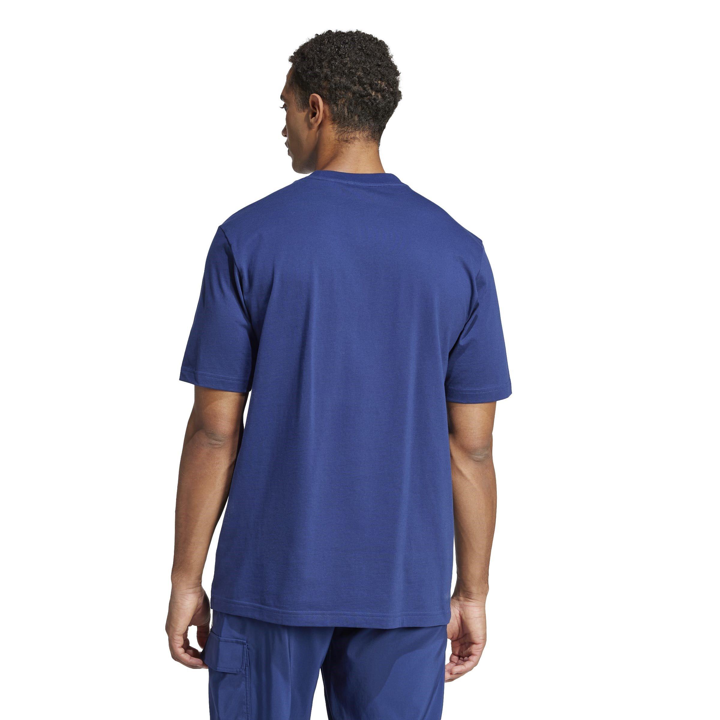 adidas Essentials Linear Single Jersey Tee Dark Blue/White — foto 4