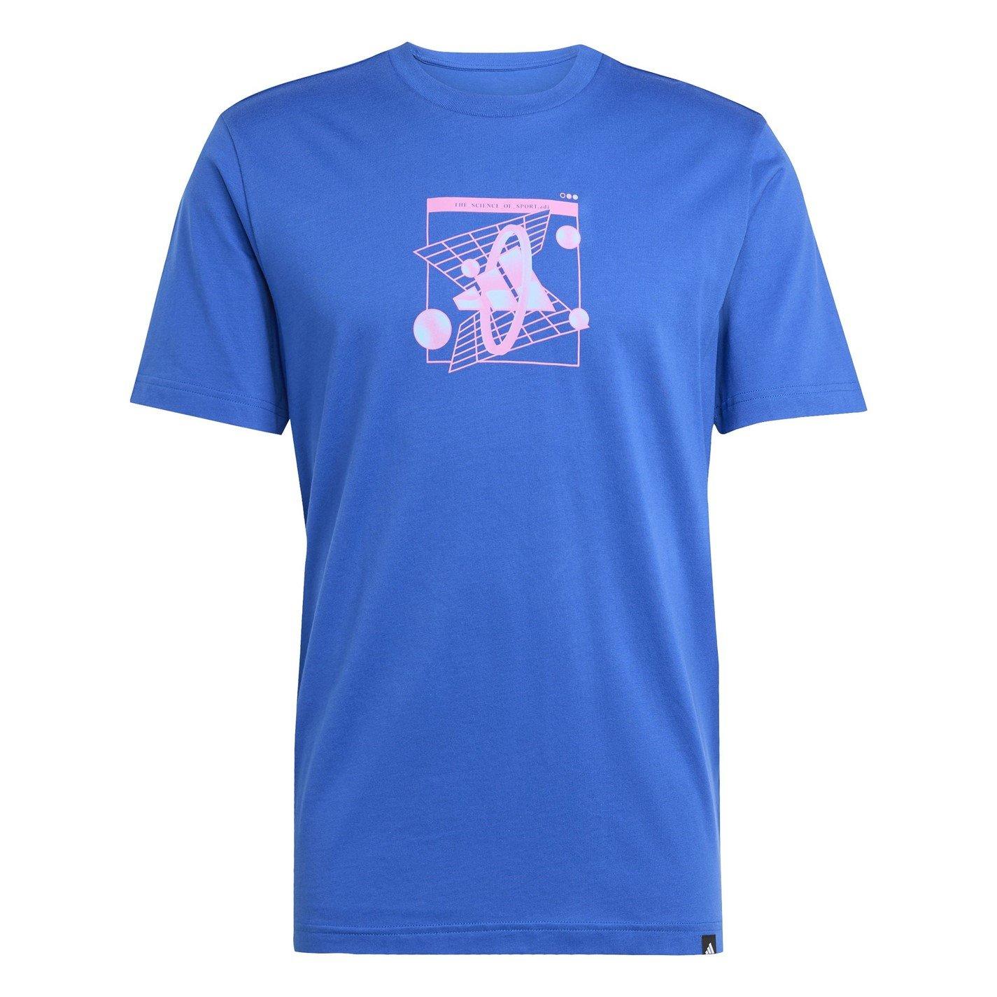 Adidas Men's Essentials Single Jersey Logo T-Shirt - Retro Blue - XL
