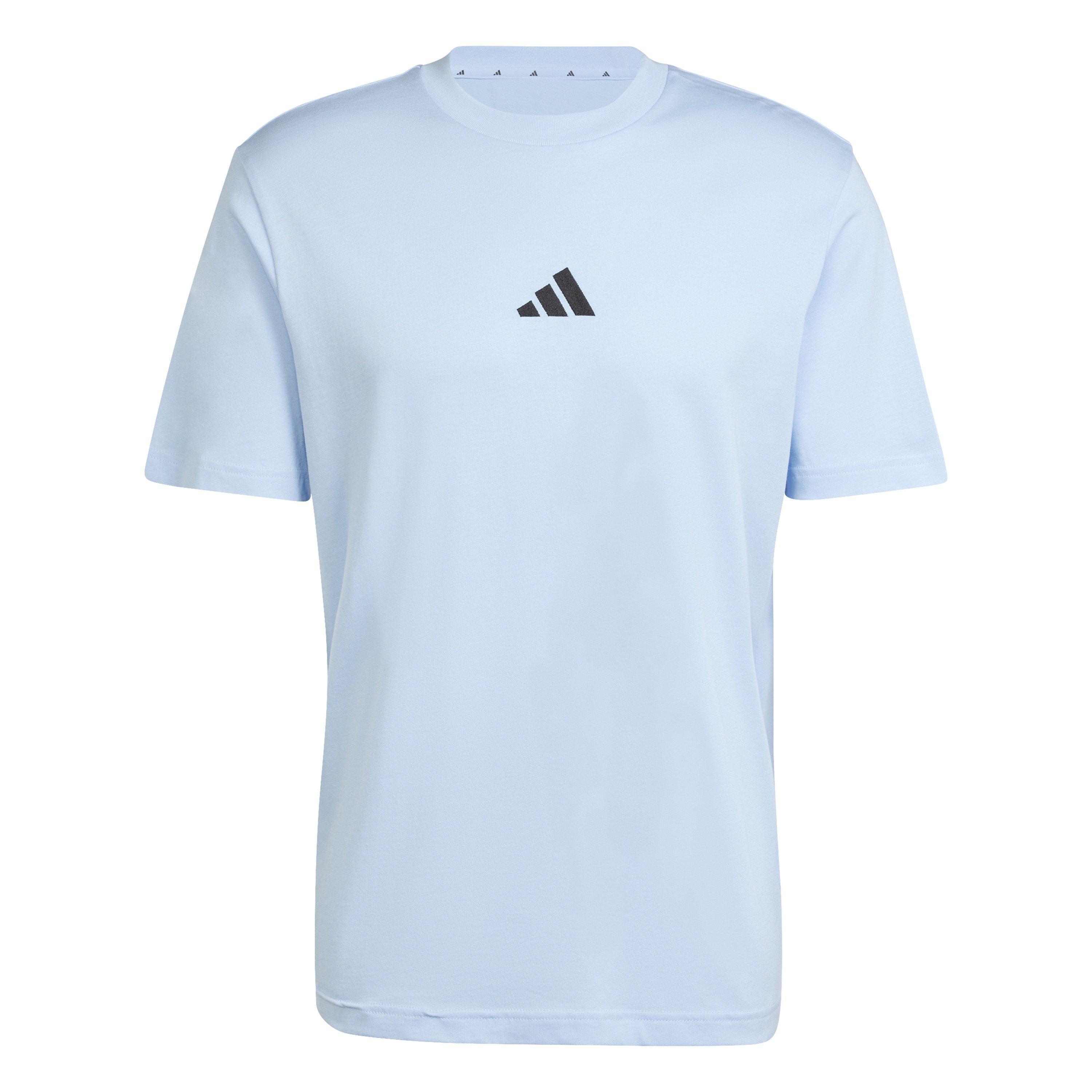 Adidas Men's Essentials Single Jersey Logo T-Shirt - Glow Blue Sl - 2XL