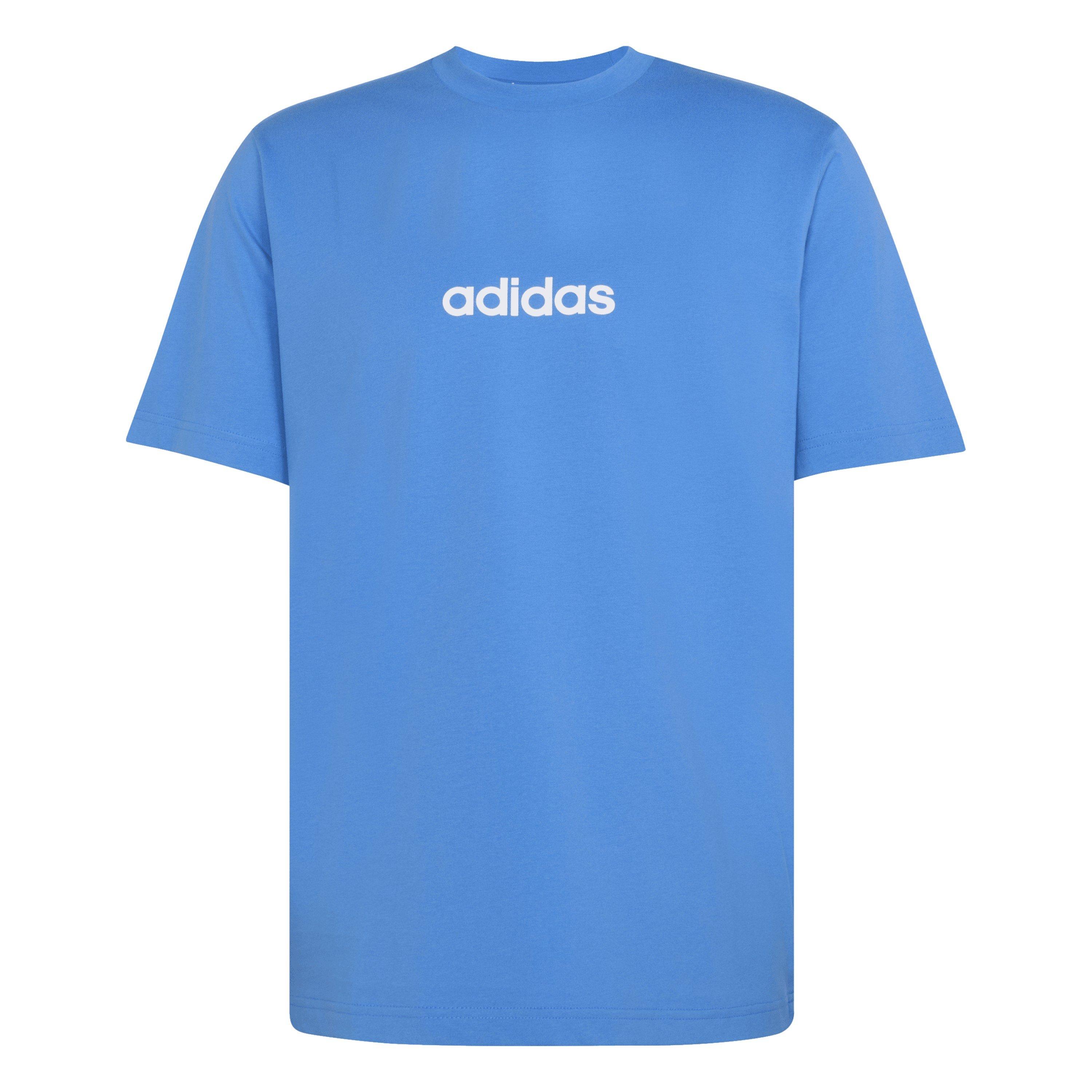 Adidas Men's Essentials Single Jersey Logo T-Shirt - Ray Blue Lin - XL