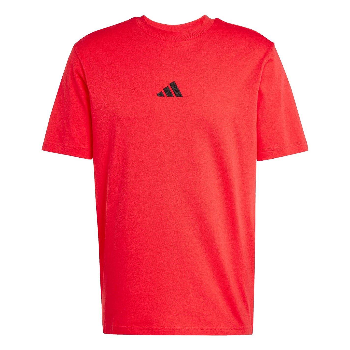 Adidas Men's Essentials Single Jersey Logo T-Shirt - Pure Ruby Sl - L