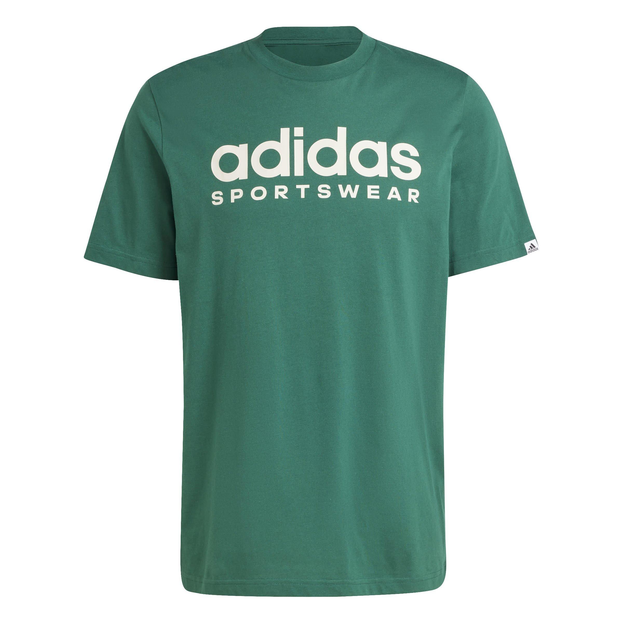 Adidas Men's Essentials Single Jersey Logo T-Shirt - Coll Green - S
